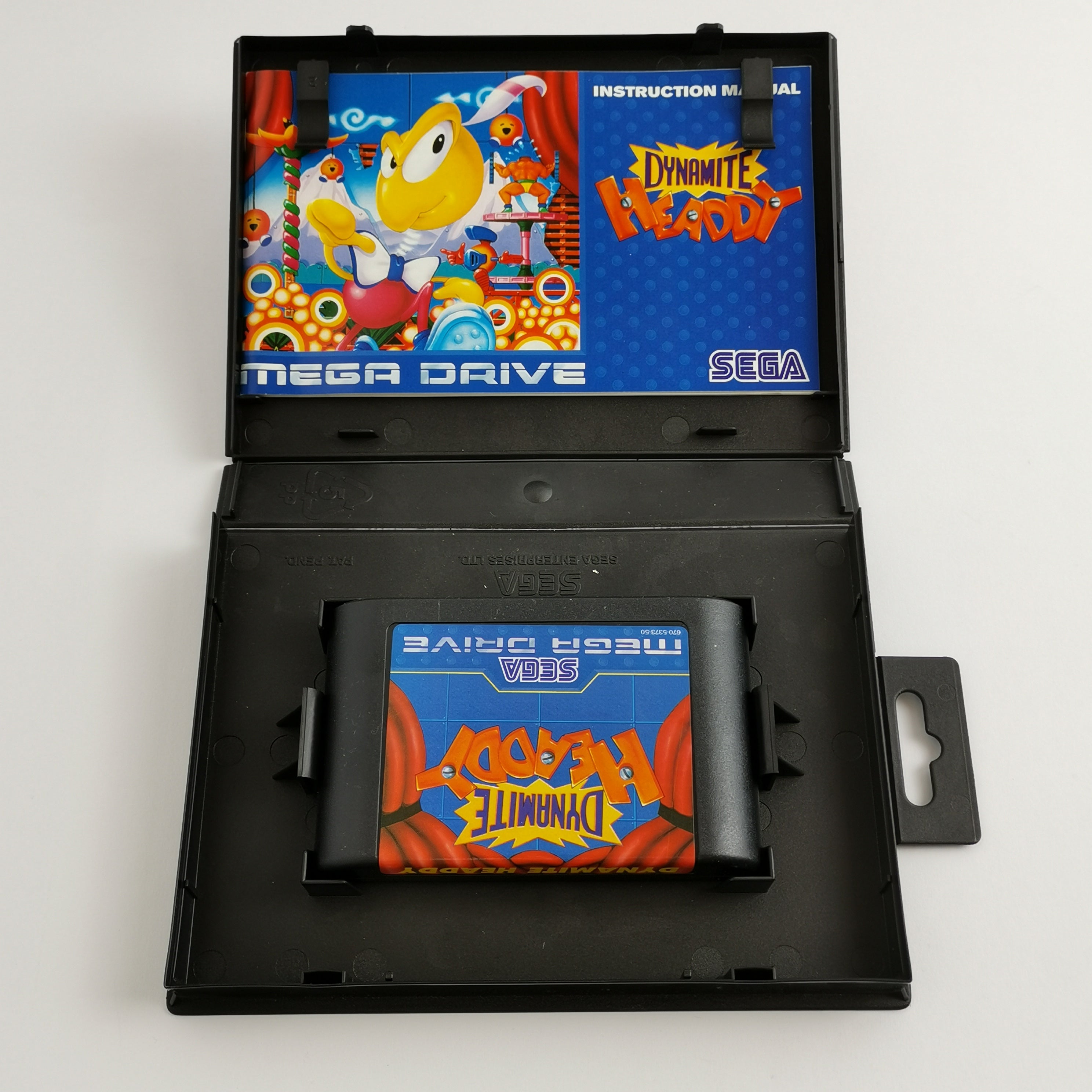 Sega Mega Drive Spiel – Blaue OVP und Anleitung Neuwertig