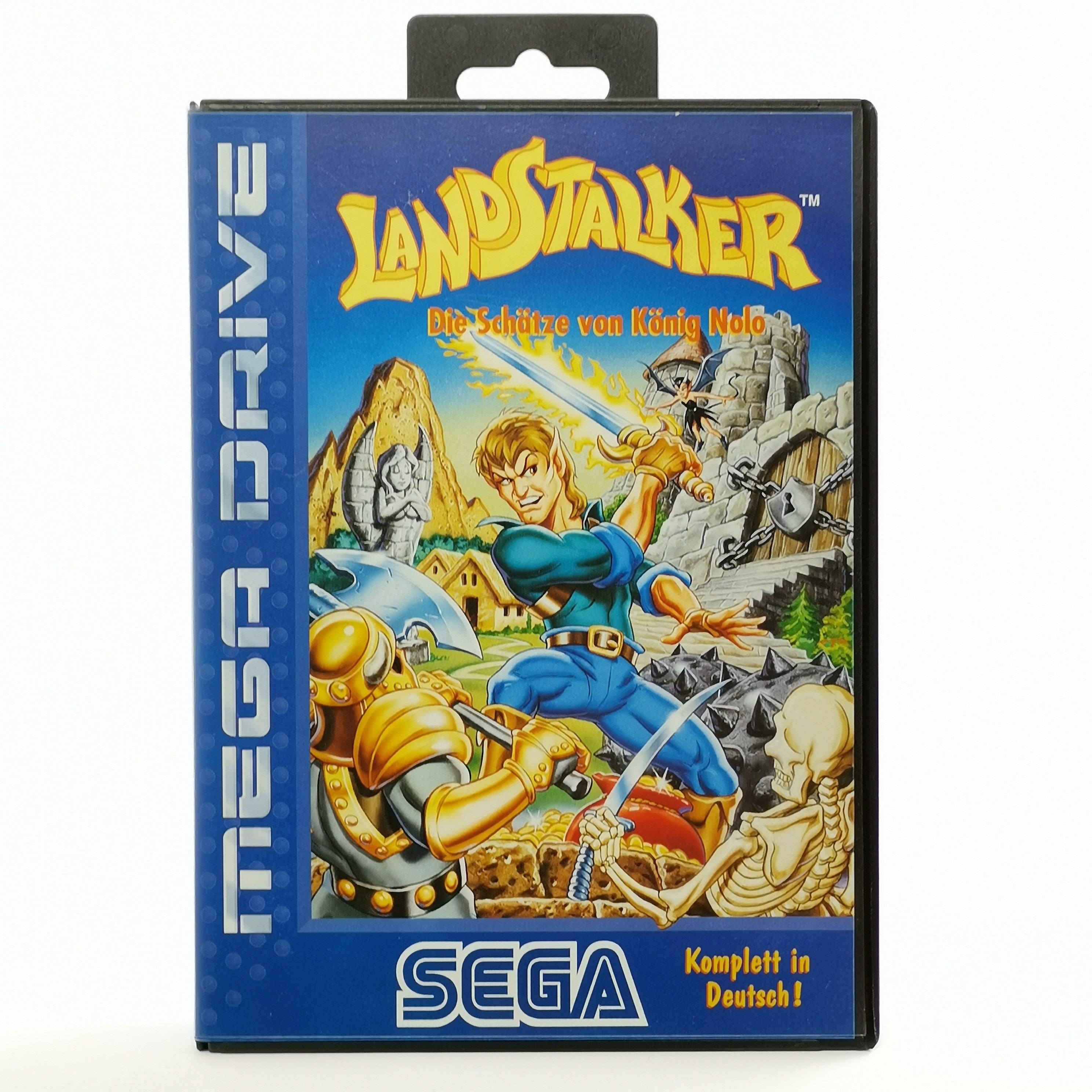 Sega Mega Drive Spiel – Blaue OVP und Anleitung Neuwertig