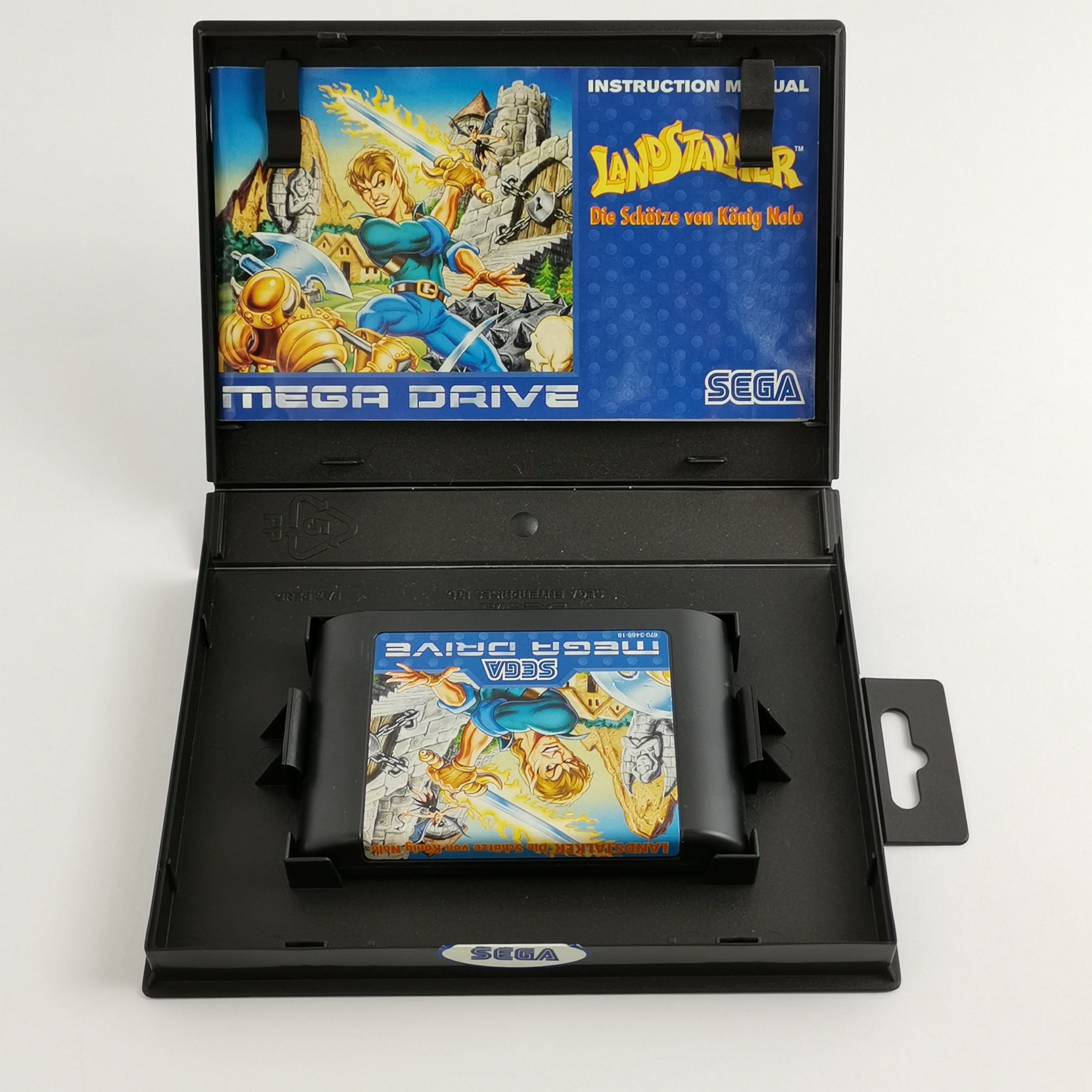 Sega Mega Drive Spiel – Blaue OVP und Anleitung Neuwertig