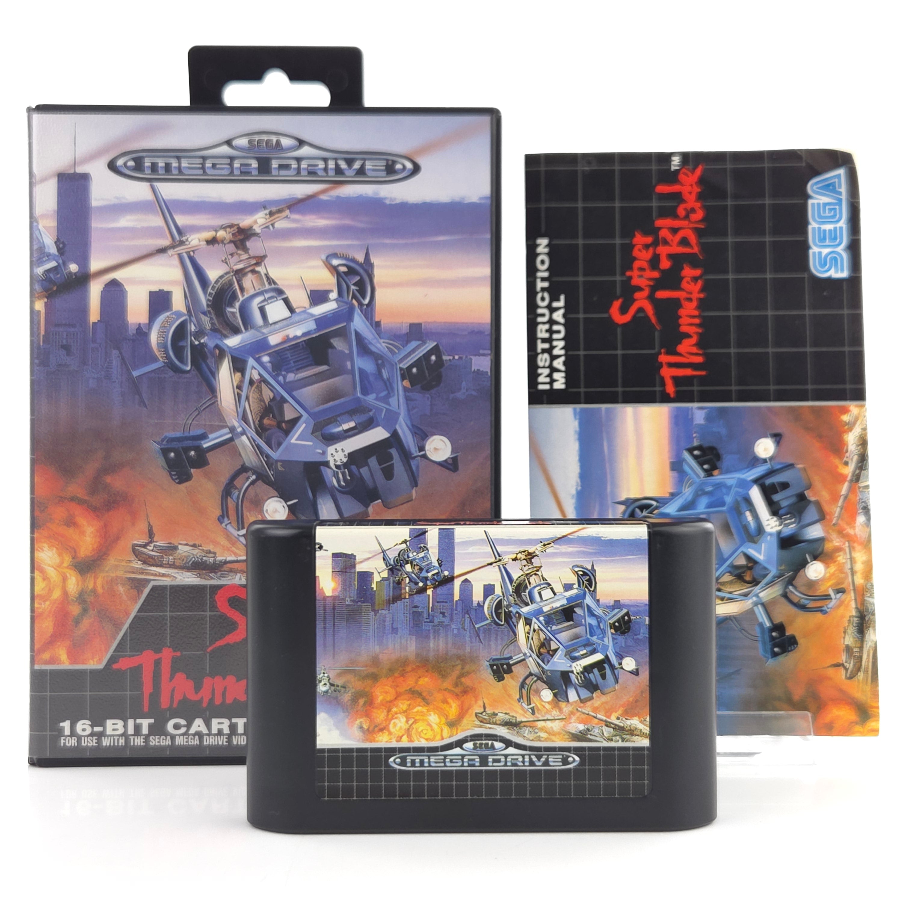 Sega Mega Drive Spiel Super Thunder Blade Modul OVP PAL