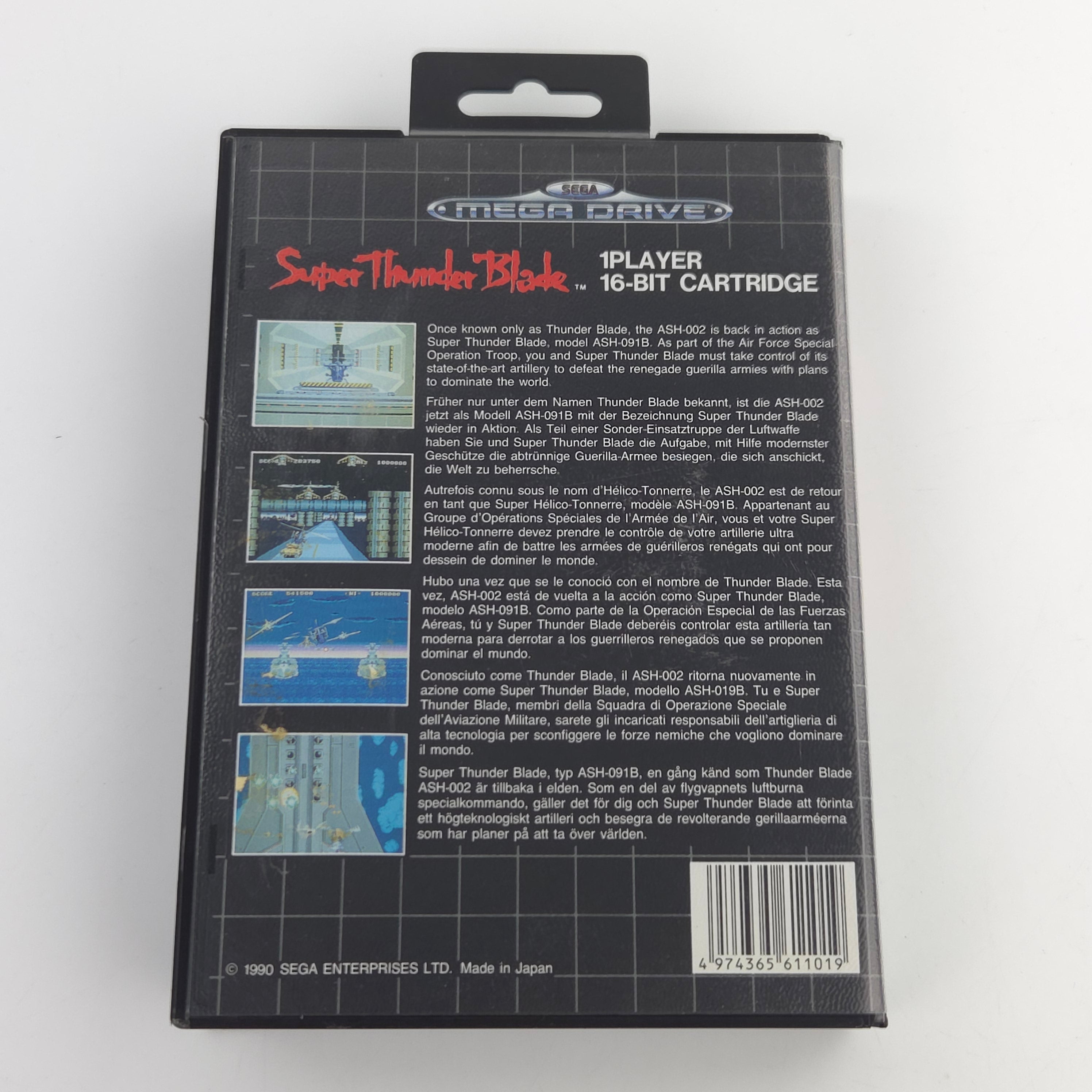 Sega Mega Drive Spiel Super Thunder Blade Modul OVP PAL