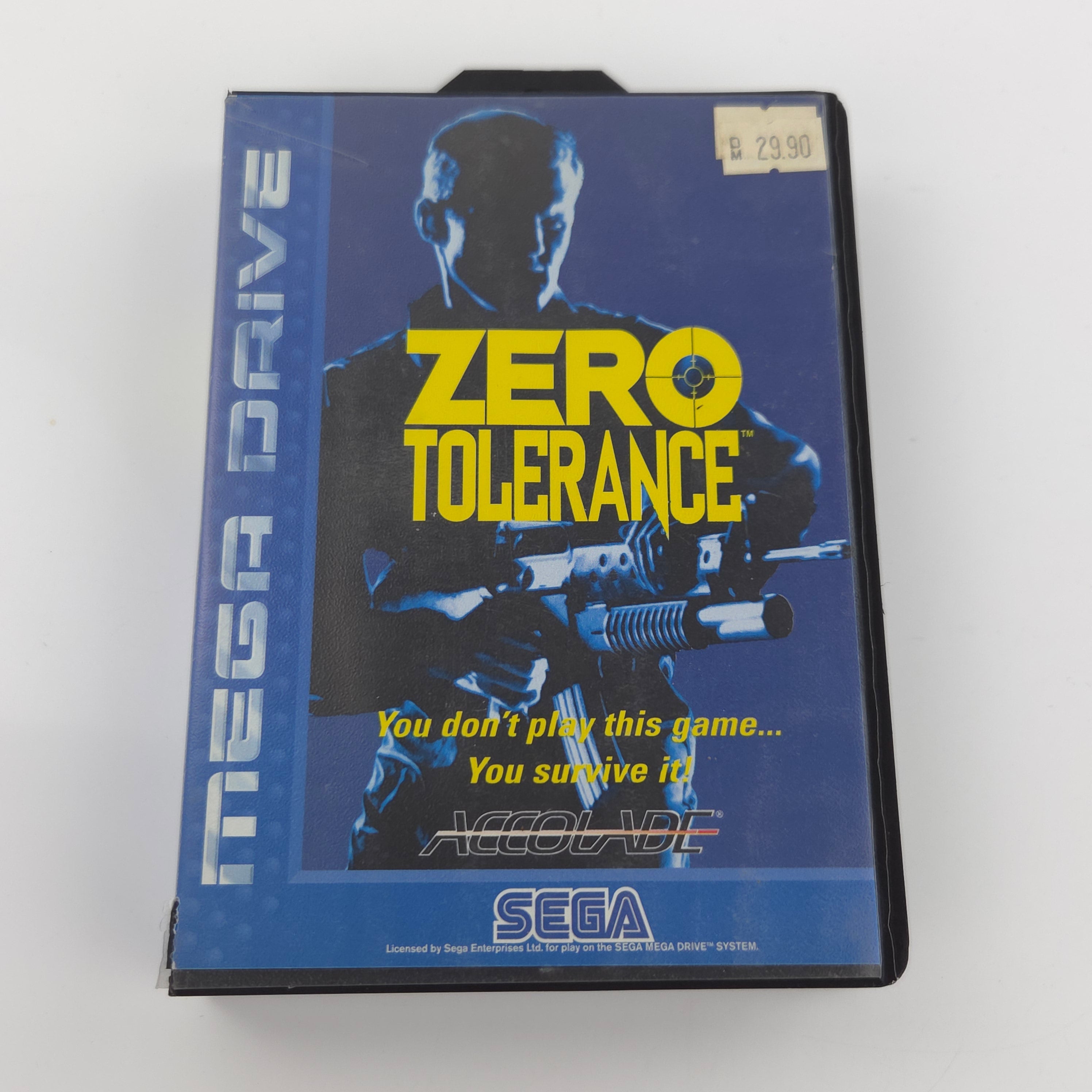 Sega Mega Drive Spiel Zero Tolerance MD OVP PAL EUR MD