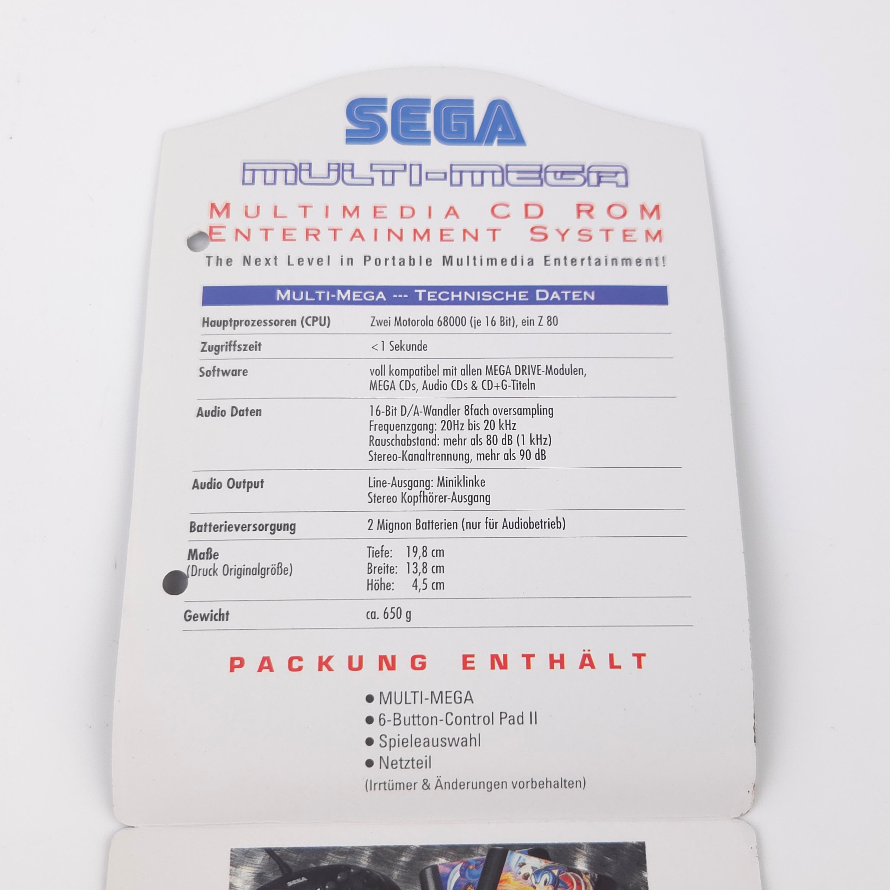 SEGA Multi-Mega Konsole Mega Drive Mega CD PAL Limited