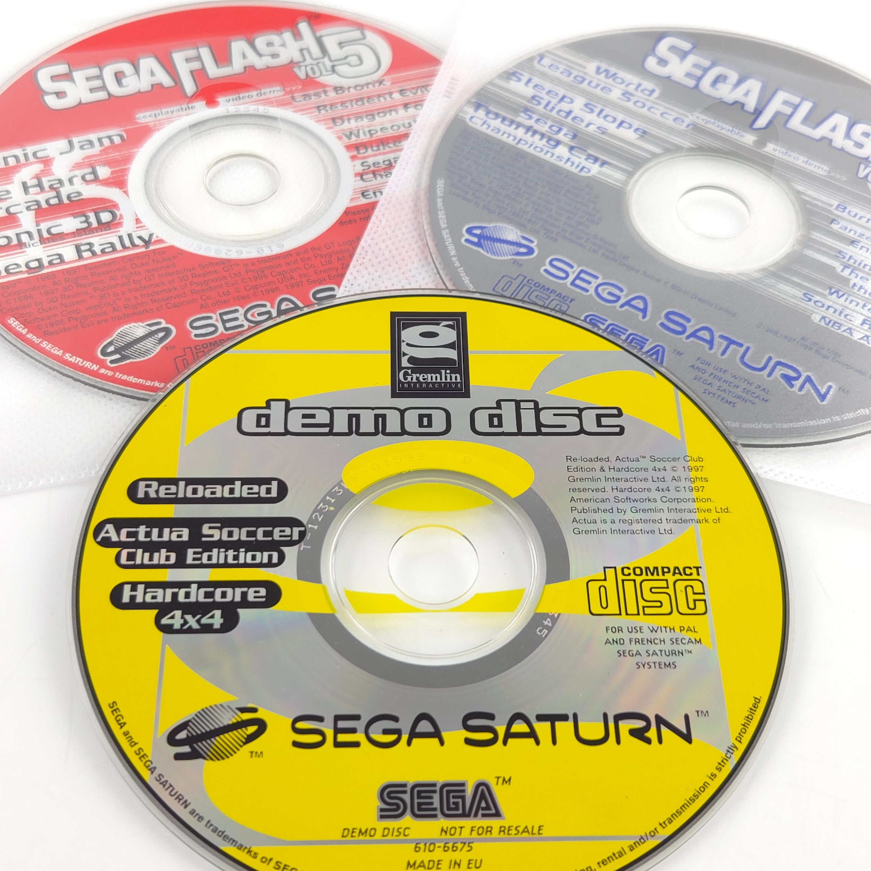 Sega Saturn Spiel 5 Demo Discs Flash Vol 4 5 7 Promo