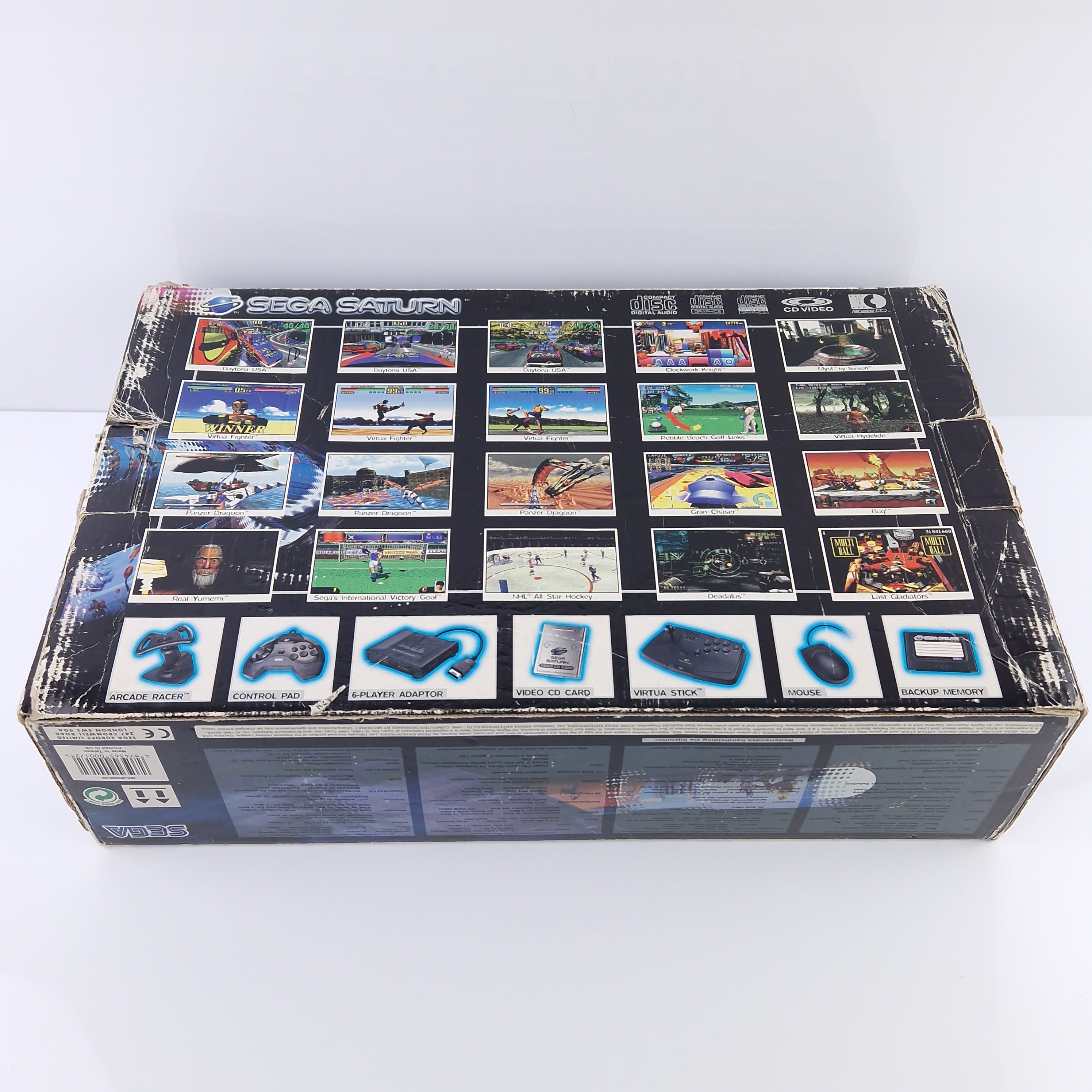 Sega Saturn Konsole Schwarz OVP PAL