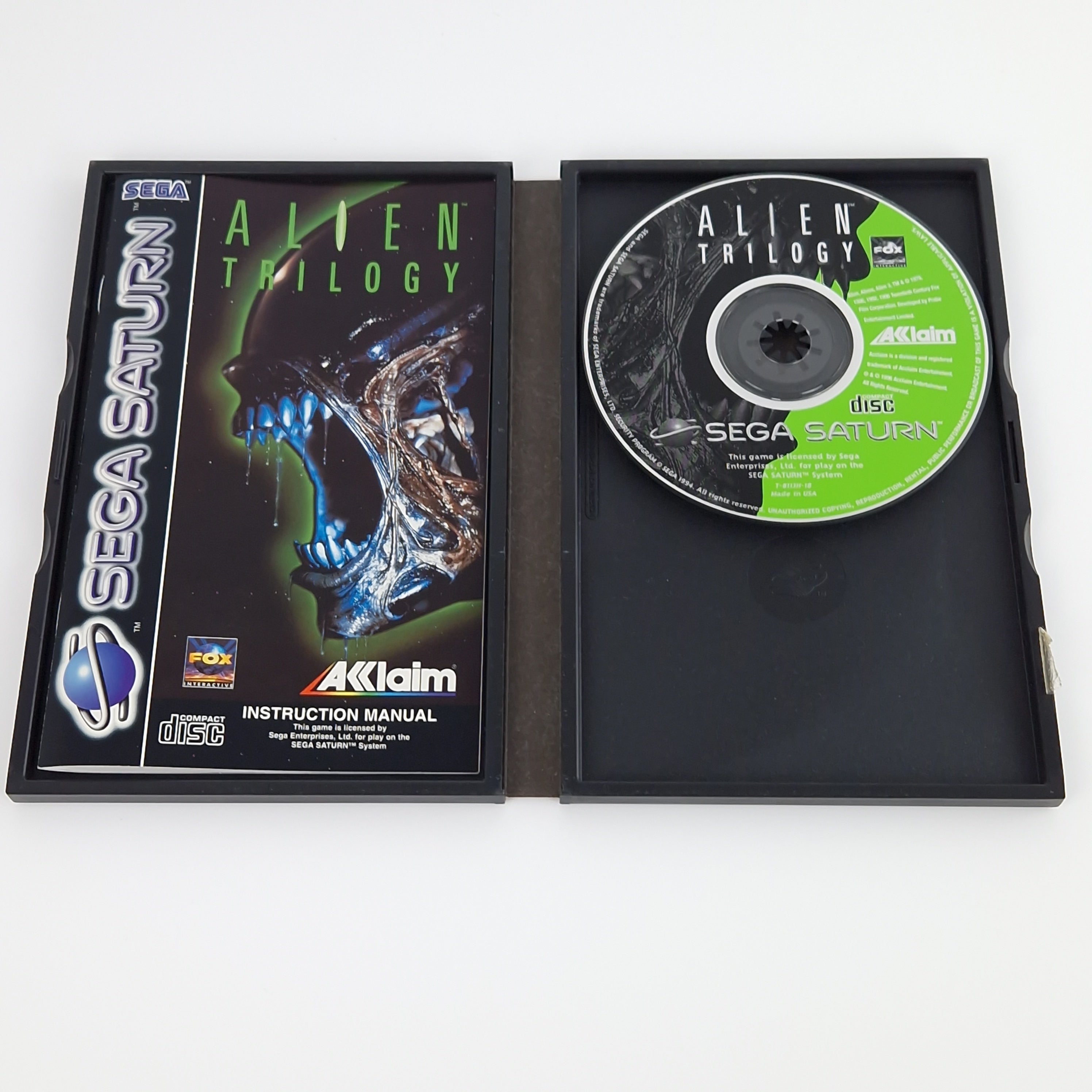 Sega Saturn Spiel – Alien Trilogy OVP PAL Acclaim
