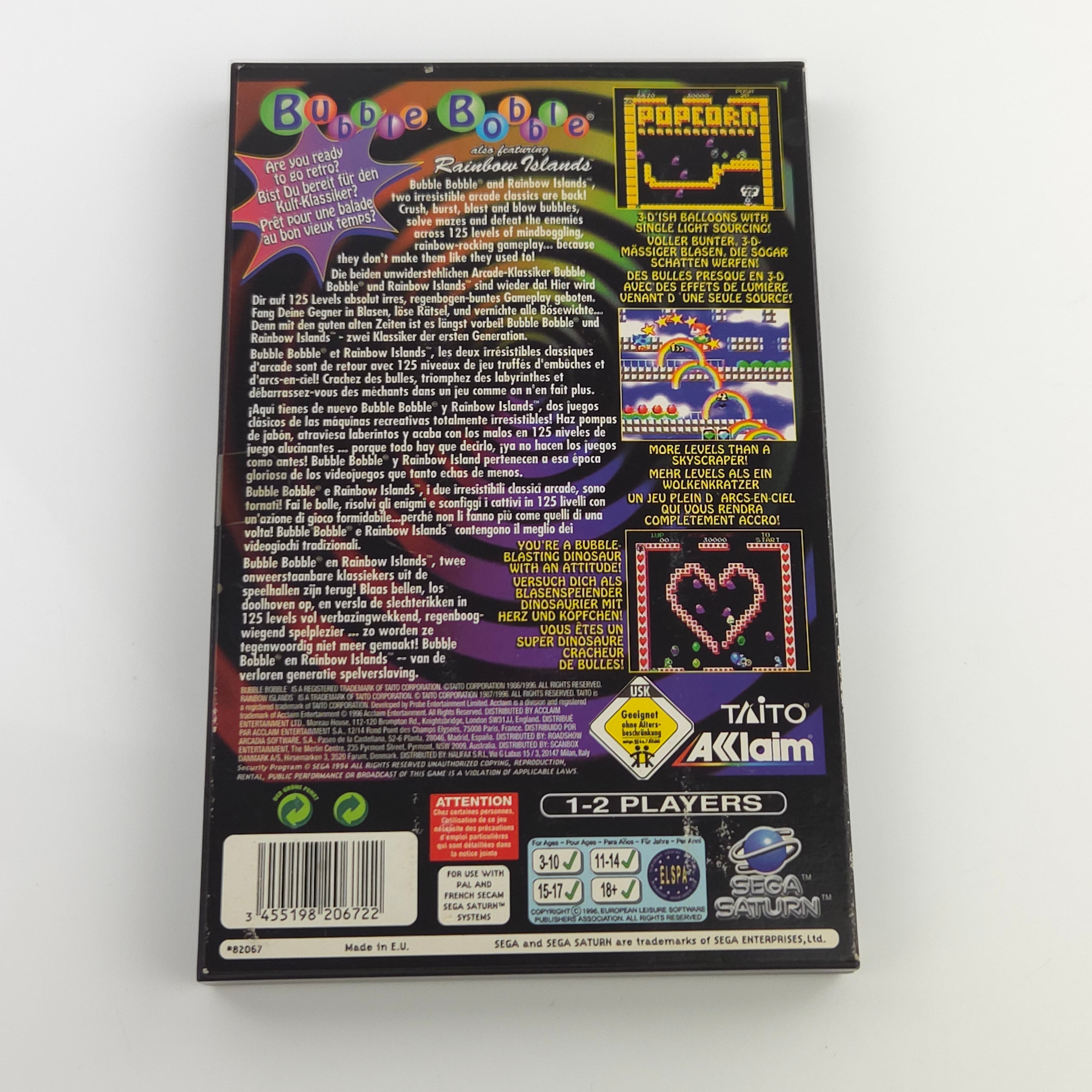 Sega Saturn Spiel – Bubble Bobble Featuring OVP