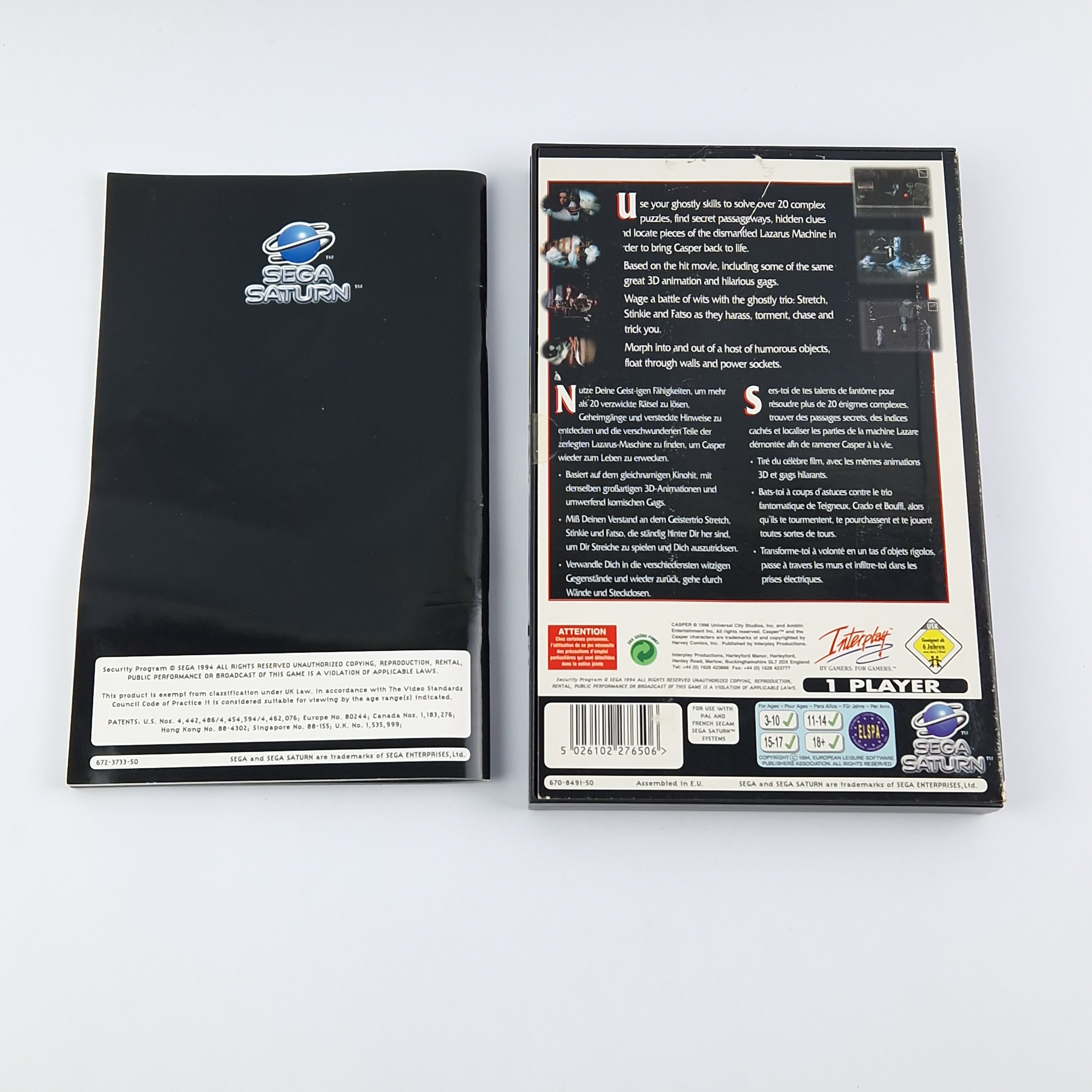 Sega Saturn Spiel – Casper Haunting 3D Challenge (PAL OVP)