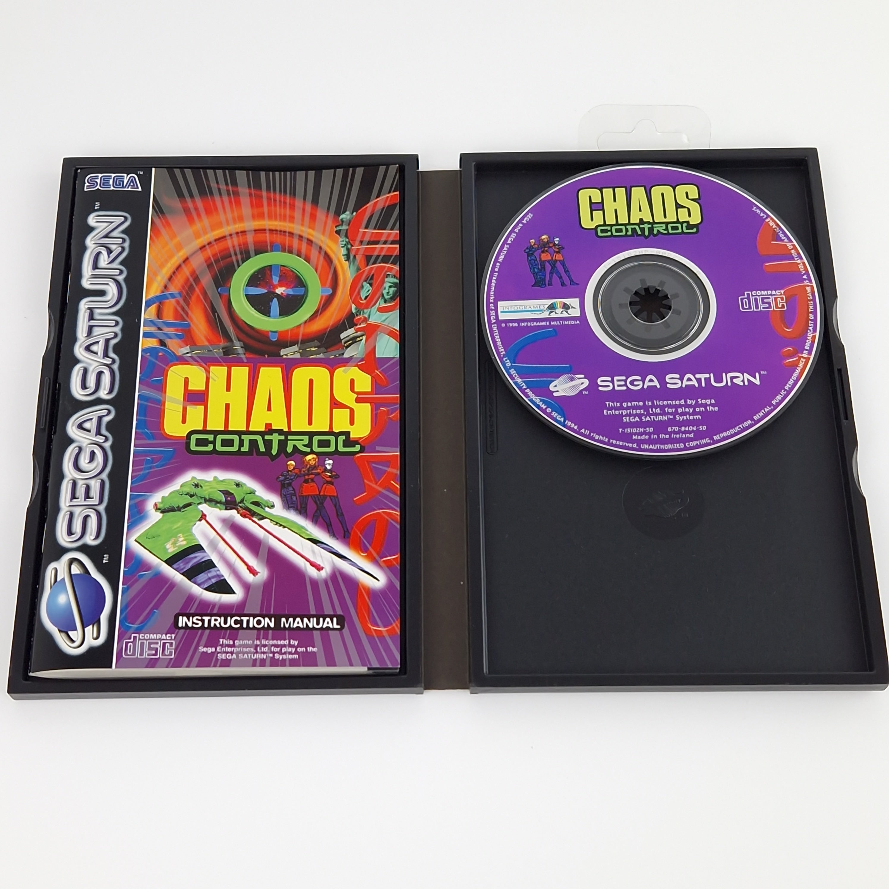 Sega Saturn Spiel – Chaos Control (PAL OVP Anleitung)