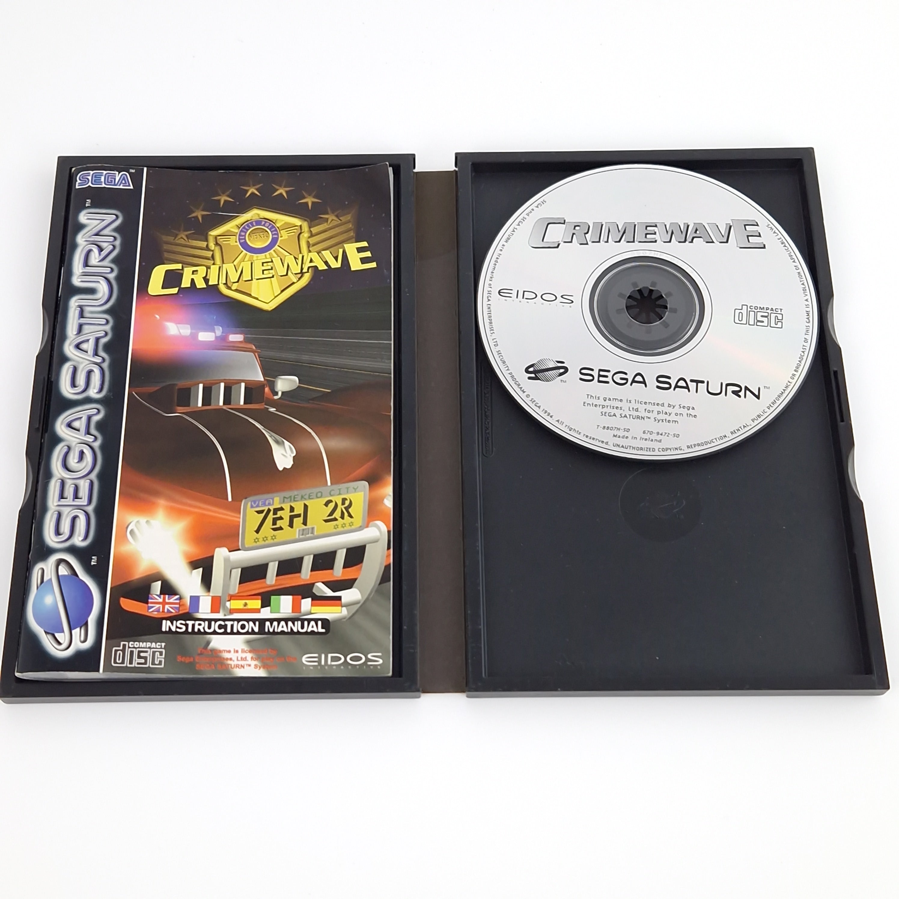 Sega Saturn Spiel – Crimewave mit OVP PAL Eidos