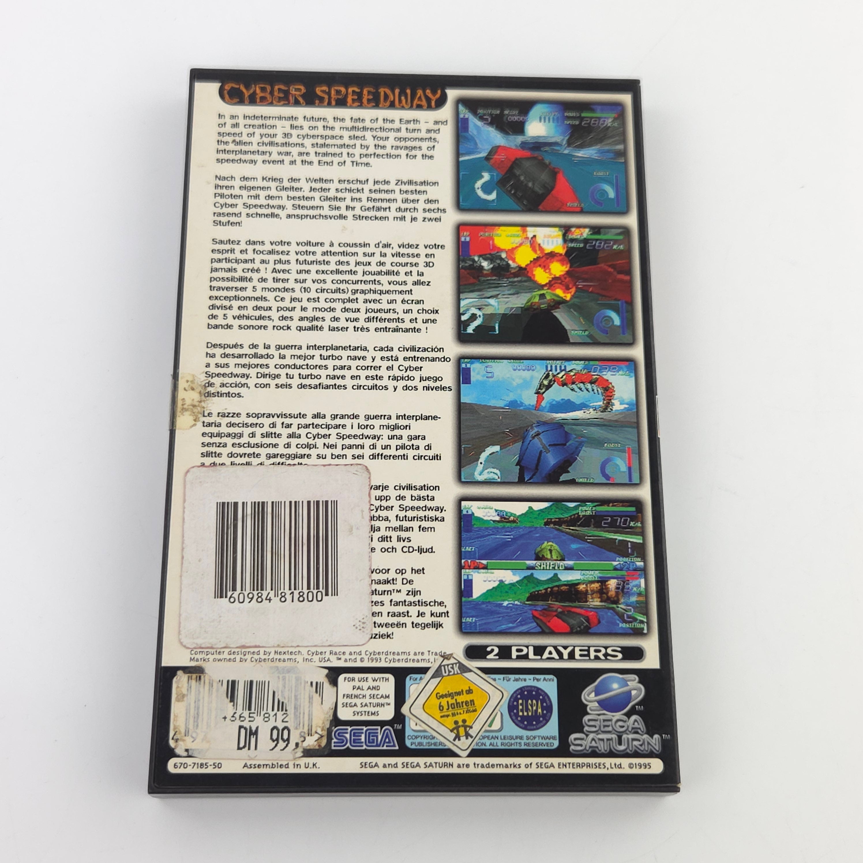 Sega Saturn Spiel Cyber Speedway PAL OVP Anleitung CD