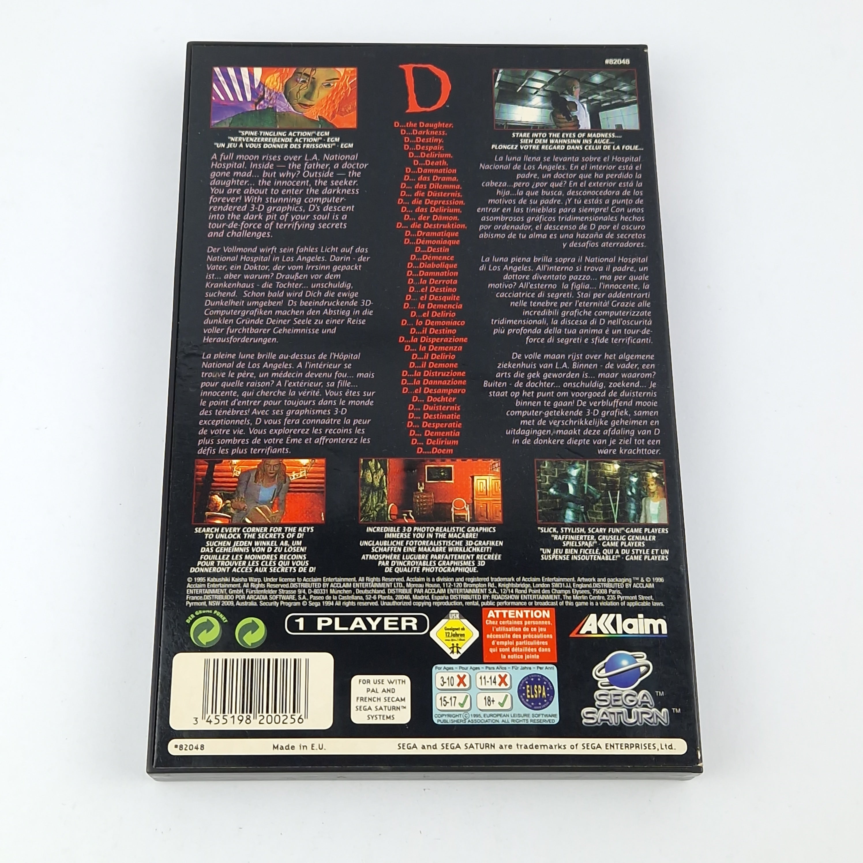 Sega Saturn Spiel – D CD Anleitung OVP PAL