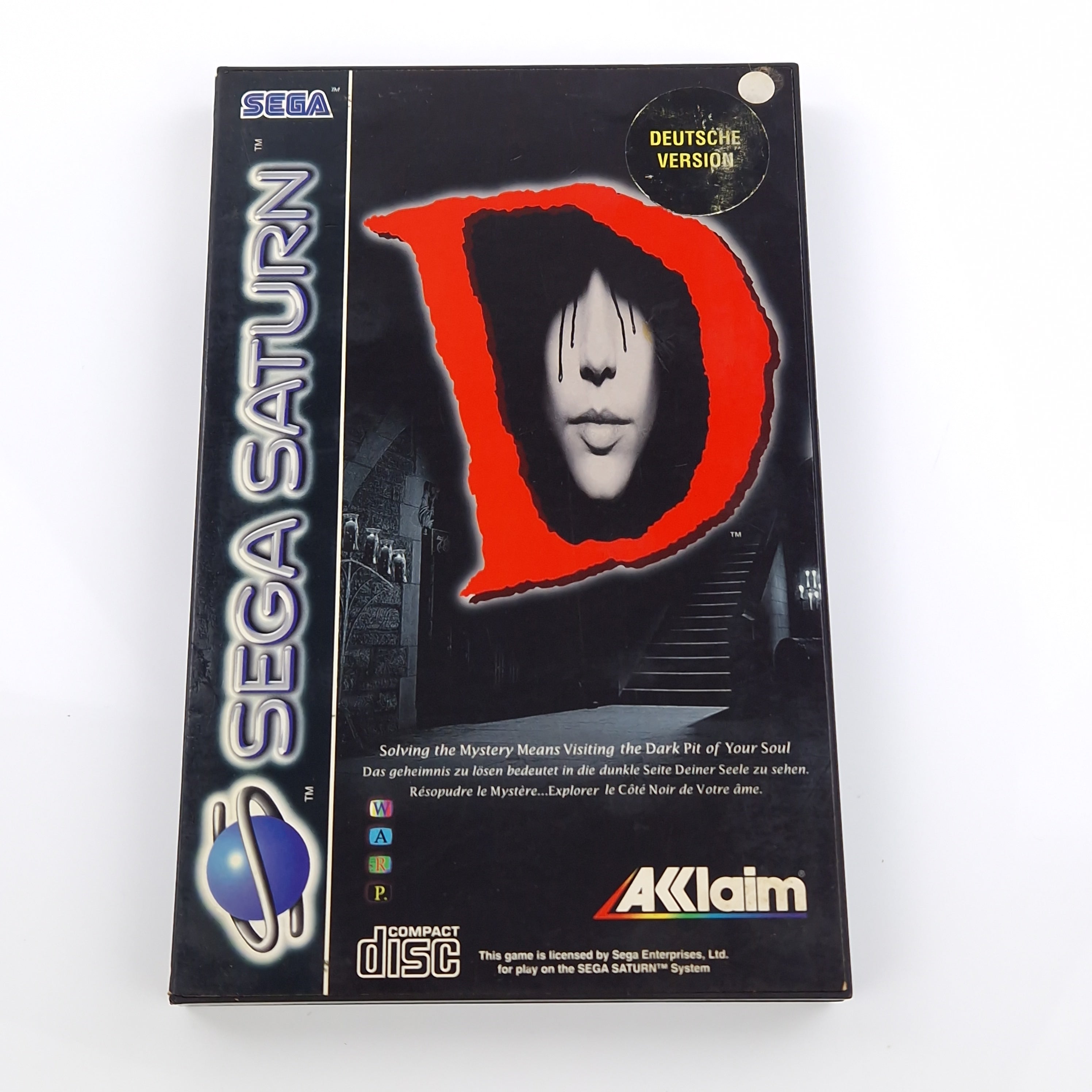 Sega Saturn Spiel – D Doppel CD Disk Anleitung OVP PAL