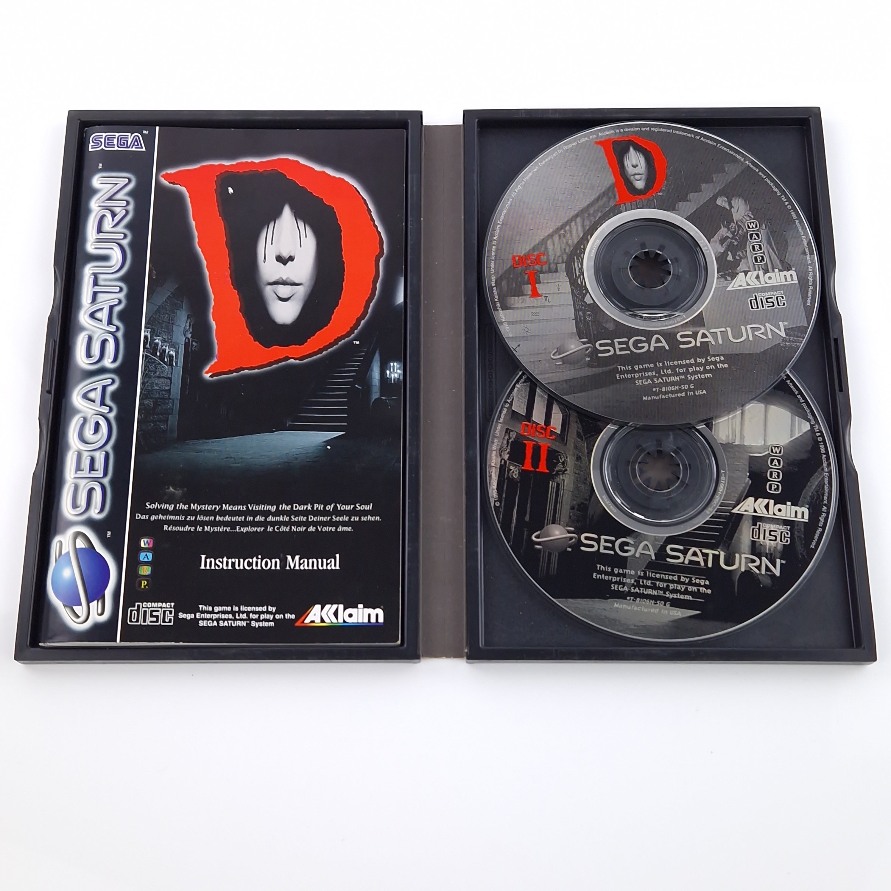 Sega Saturn Spiel – D Doppel CD Disk Anleitung OVP PAL