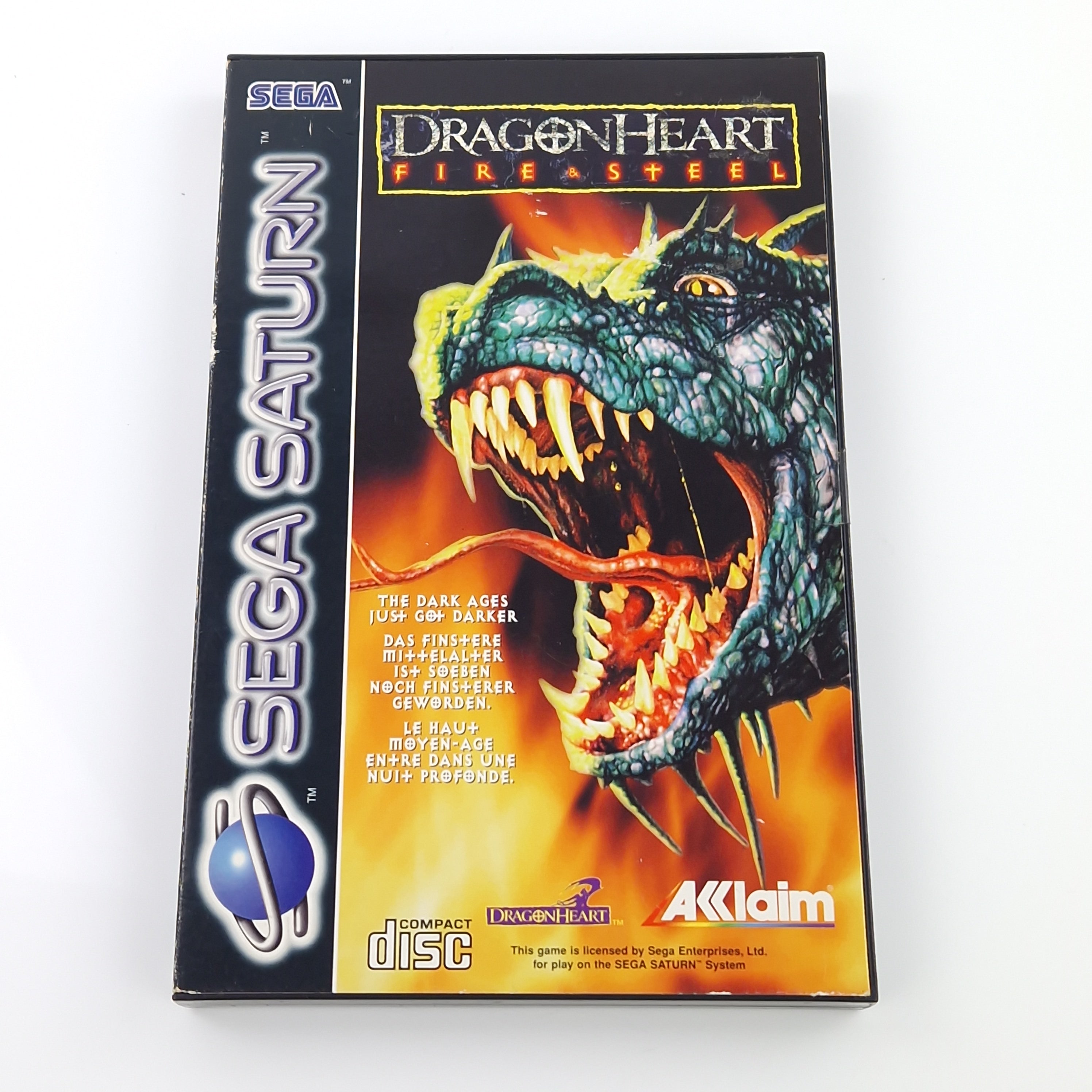 Sega Saturn Spiel – Dragon Heart Fire & Steel (PAL OVP)