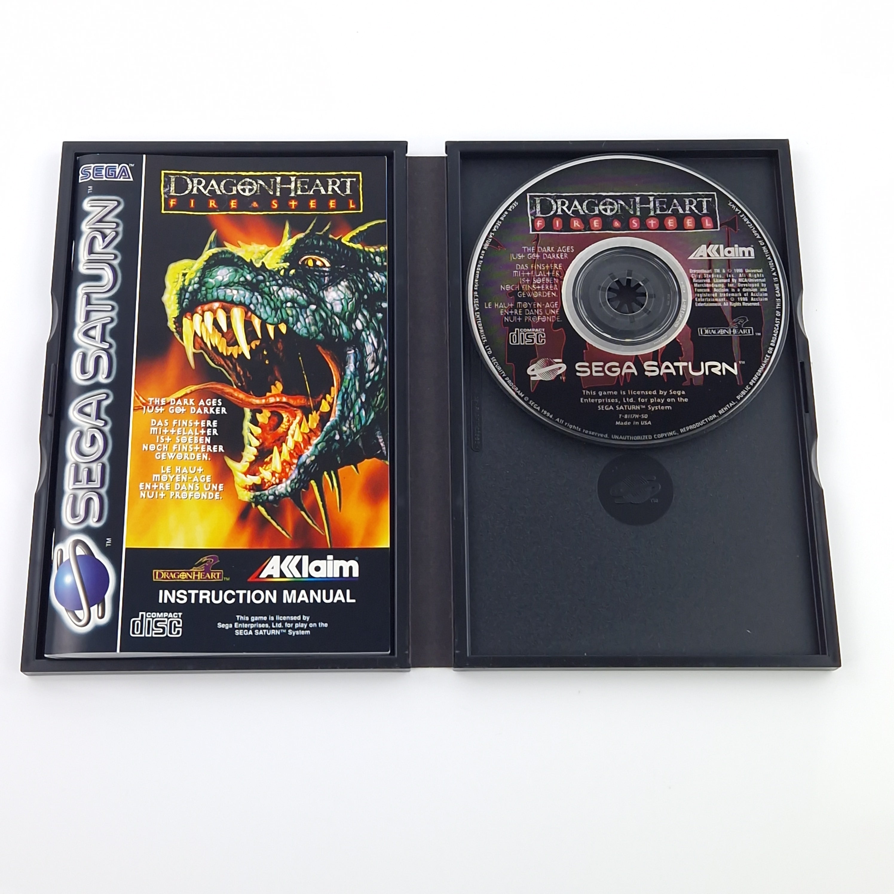 Sega Saturn Spiel – Dragon Heart Fire & Steel (PAL OVP)