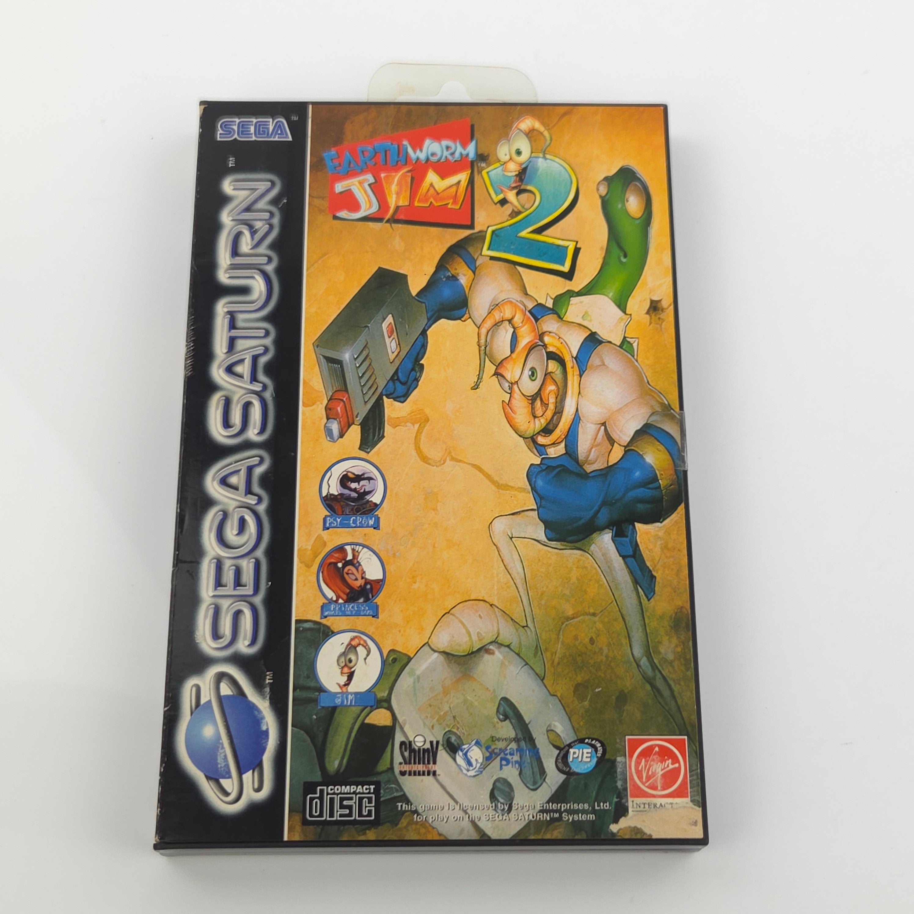 Sega Saturn Spiel – Earthworm Jim 2 OVP PAL CIB