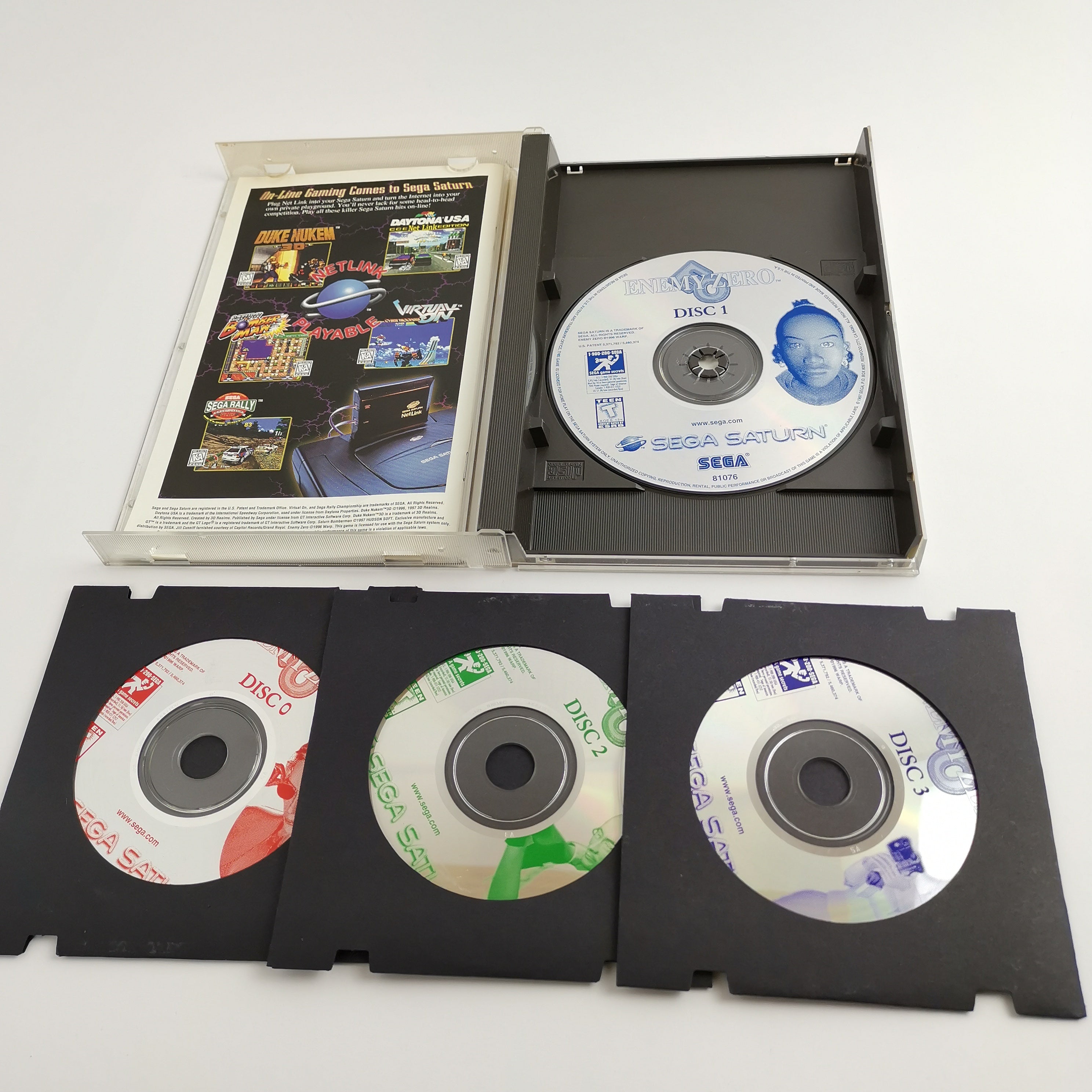 Sega Saturn Spiel – Enemy Zero OVP Anleitung NTSC USA