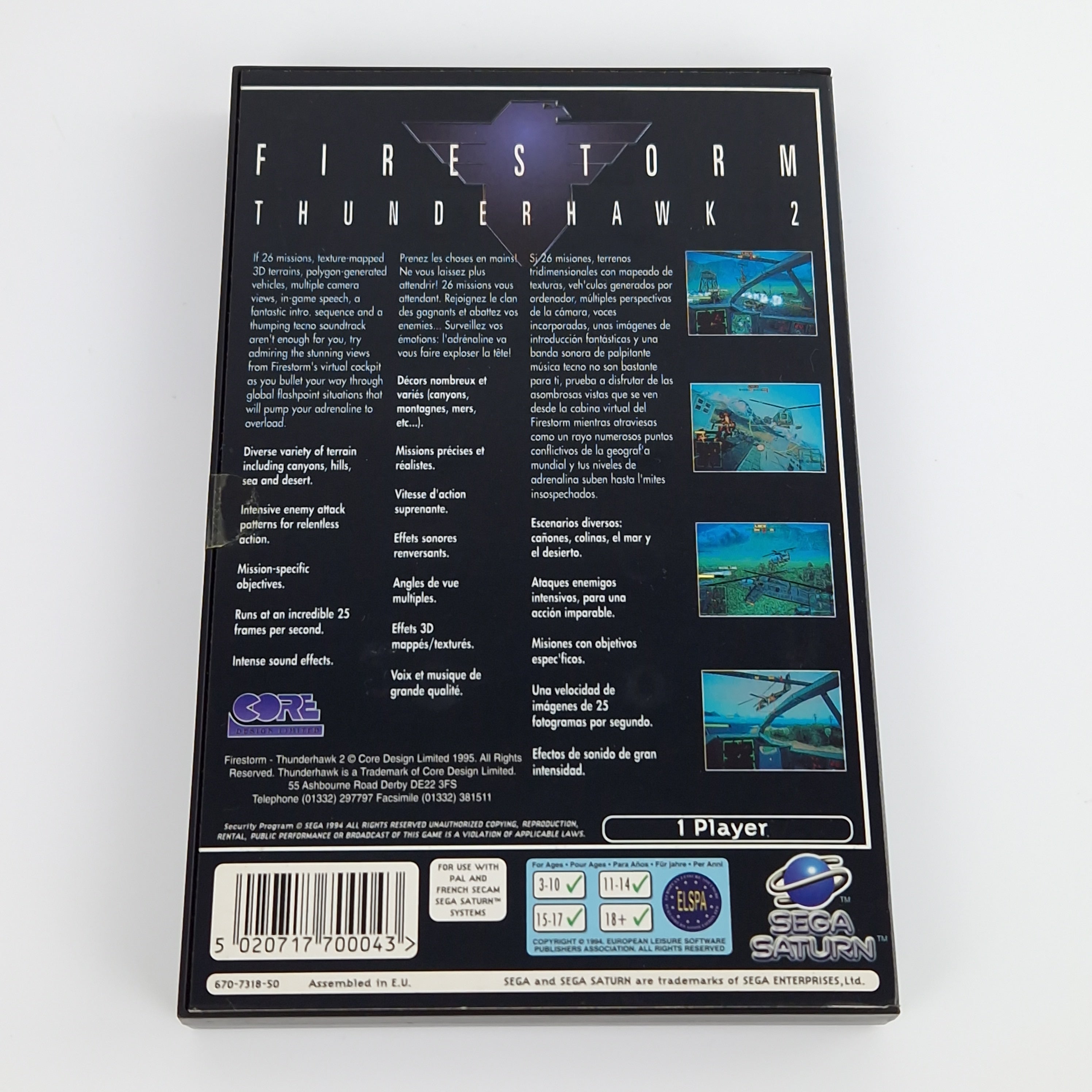 Sega Saturn Spiel – Firestorm Thunderhawk 2 OVP PAL