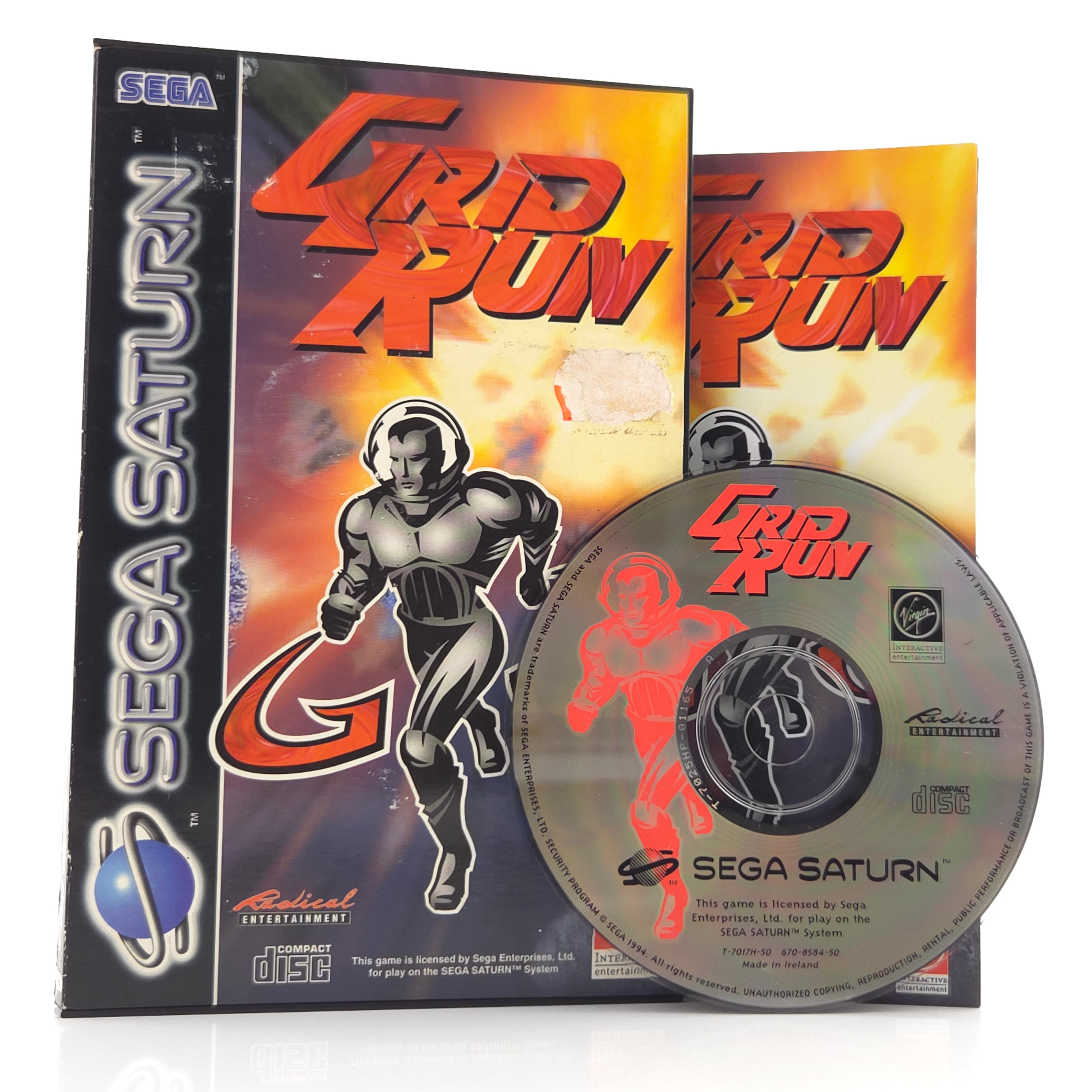 Sega Saturn Spiel Grid Run OVP Anleitung PAL Virgin