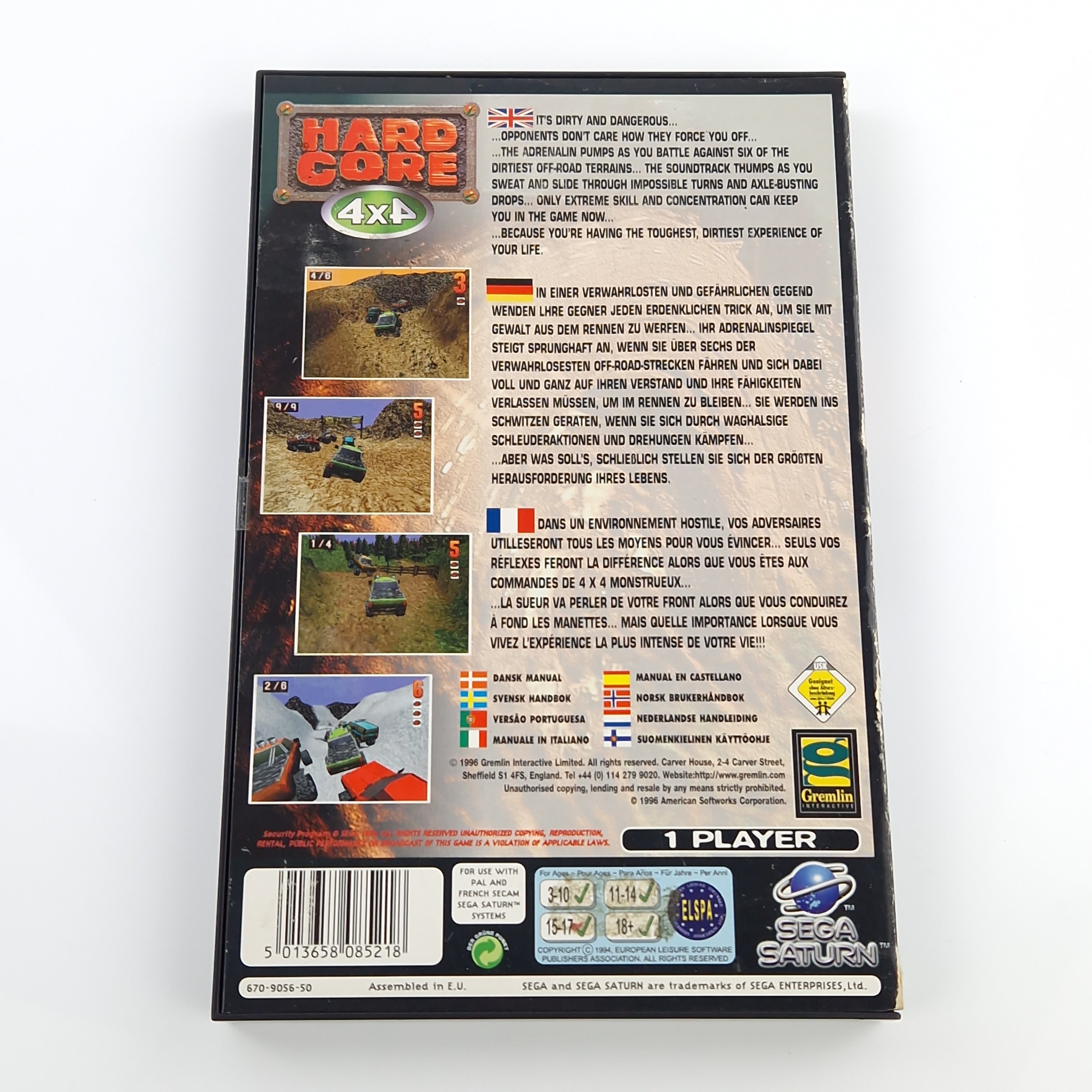 Sega Saturn Spiel – Hard Core 4x4 CD OVP PAL