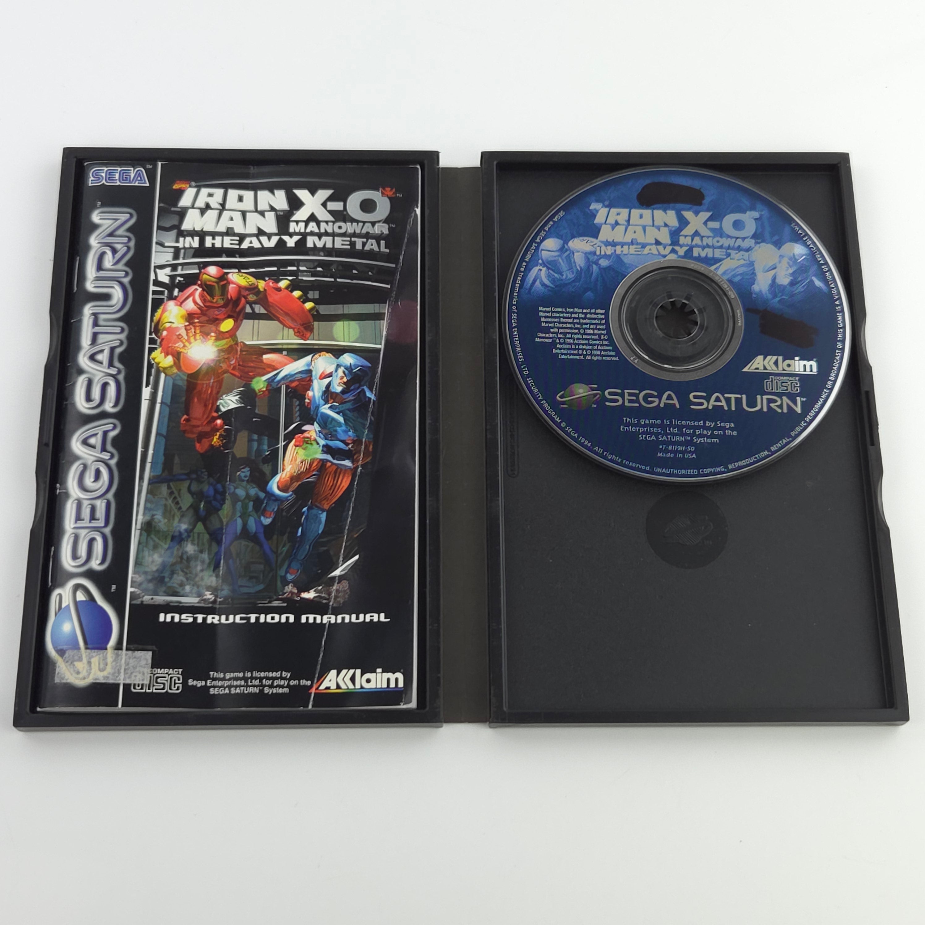 Sega Saturn Spiel – Iron Man X-0 Manowar Heavy Metal PAL OVP