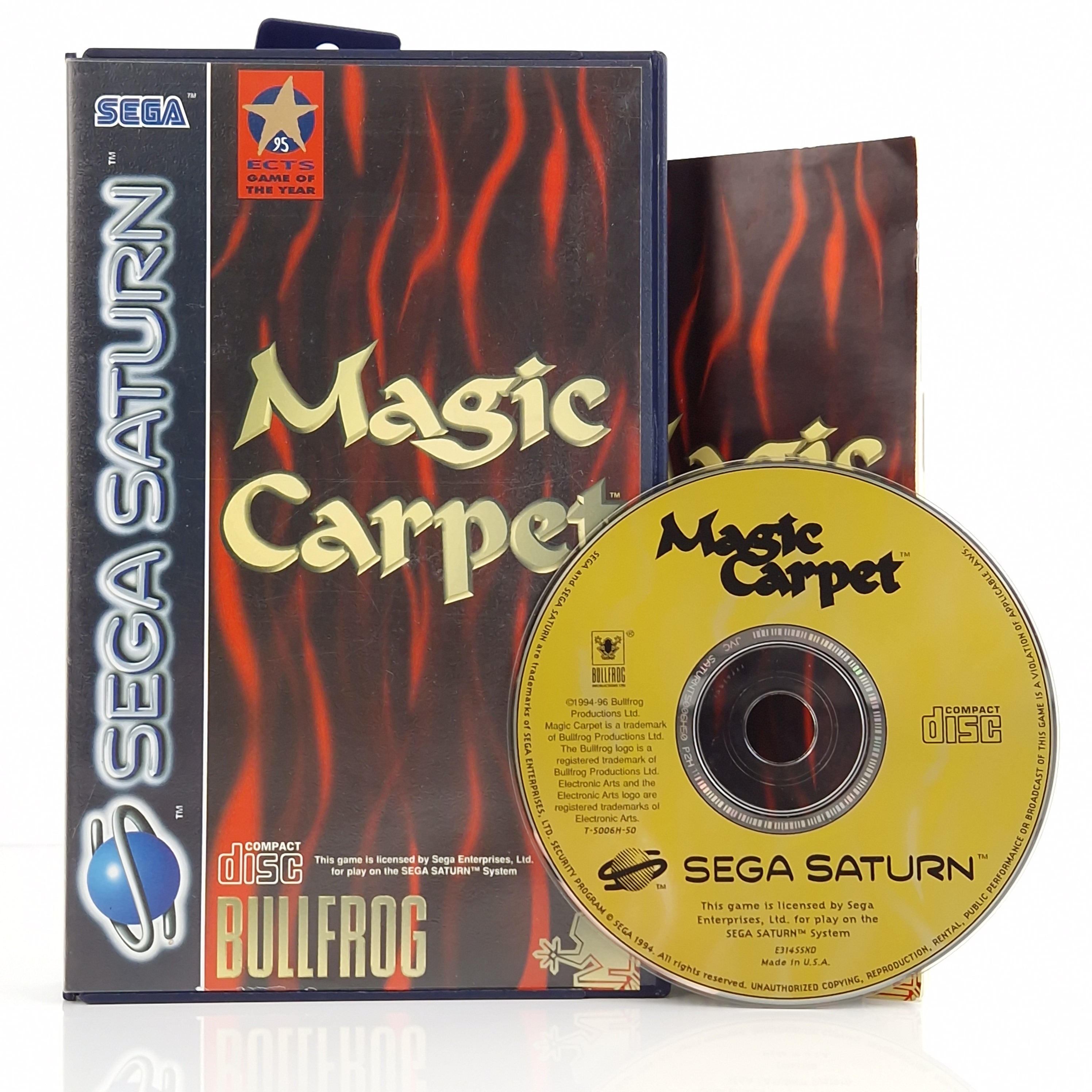 Sega Saturn Spiel – Magic Carpet OVP PAL Disk Bullfrog