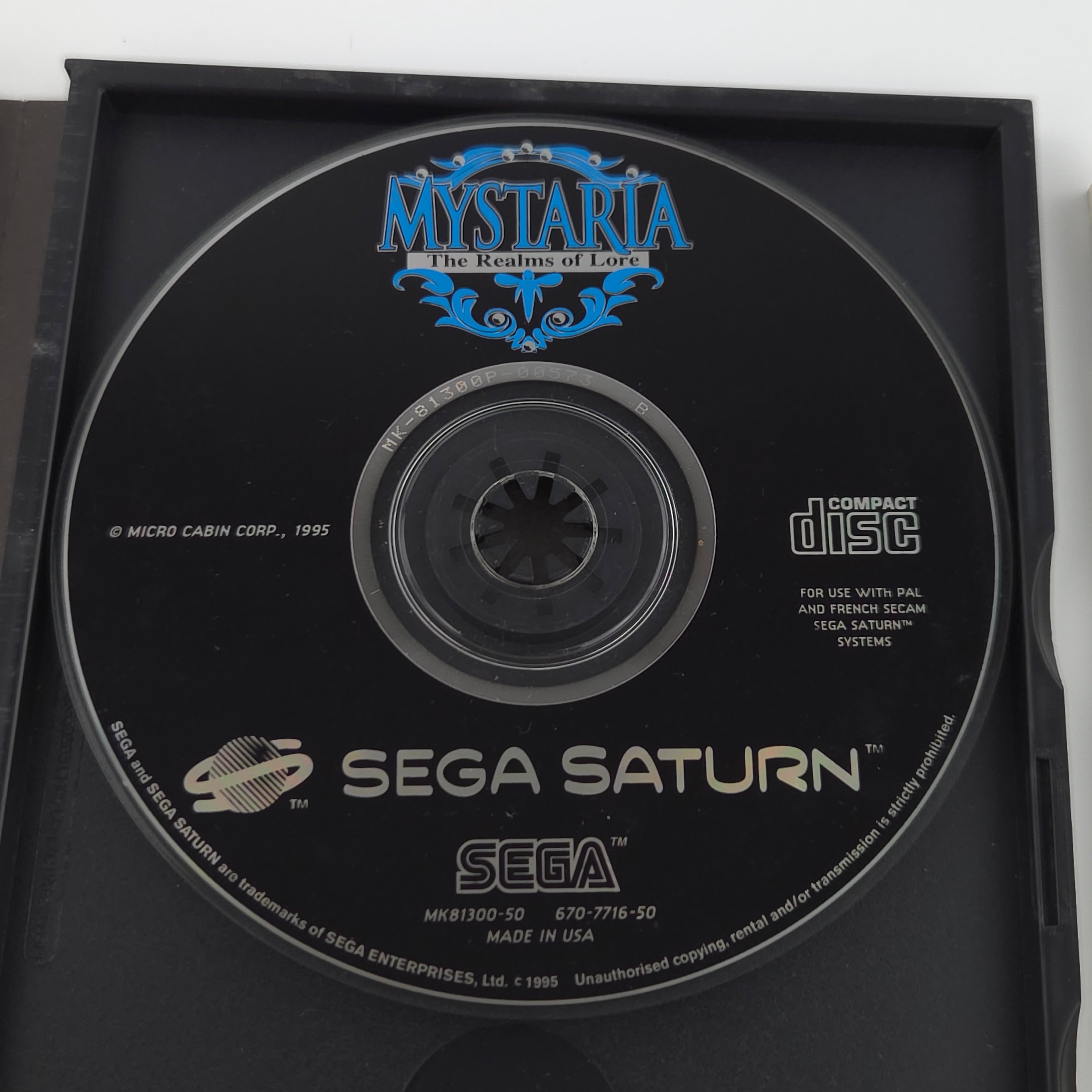 Sega Saturn Spiel – Mystaria The Realms of Lore OVP