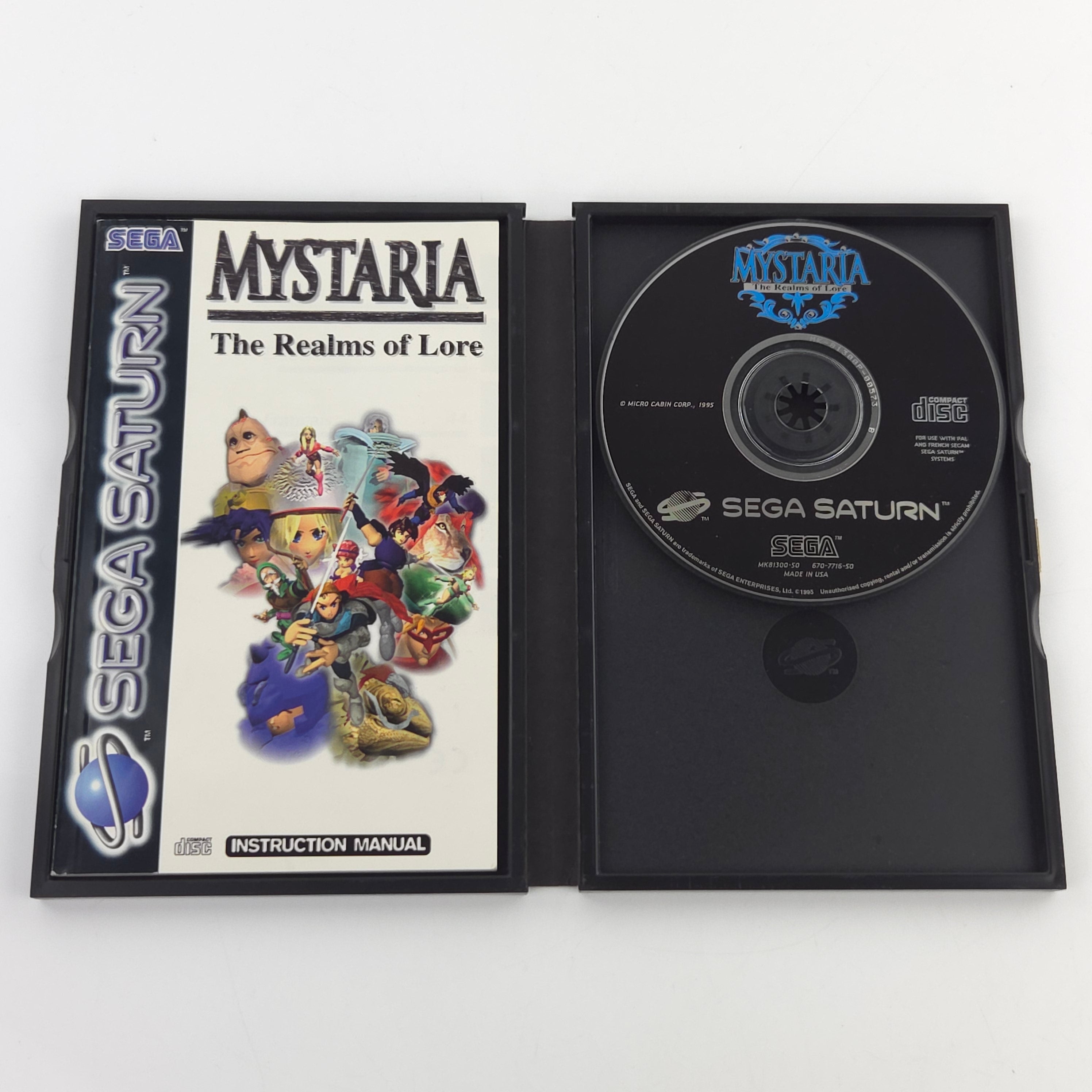 Sega Saturn Spiel Mystaria Realms of Lore OVP PAL EUR