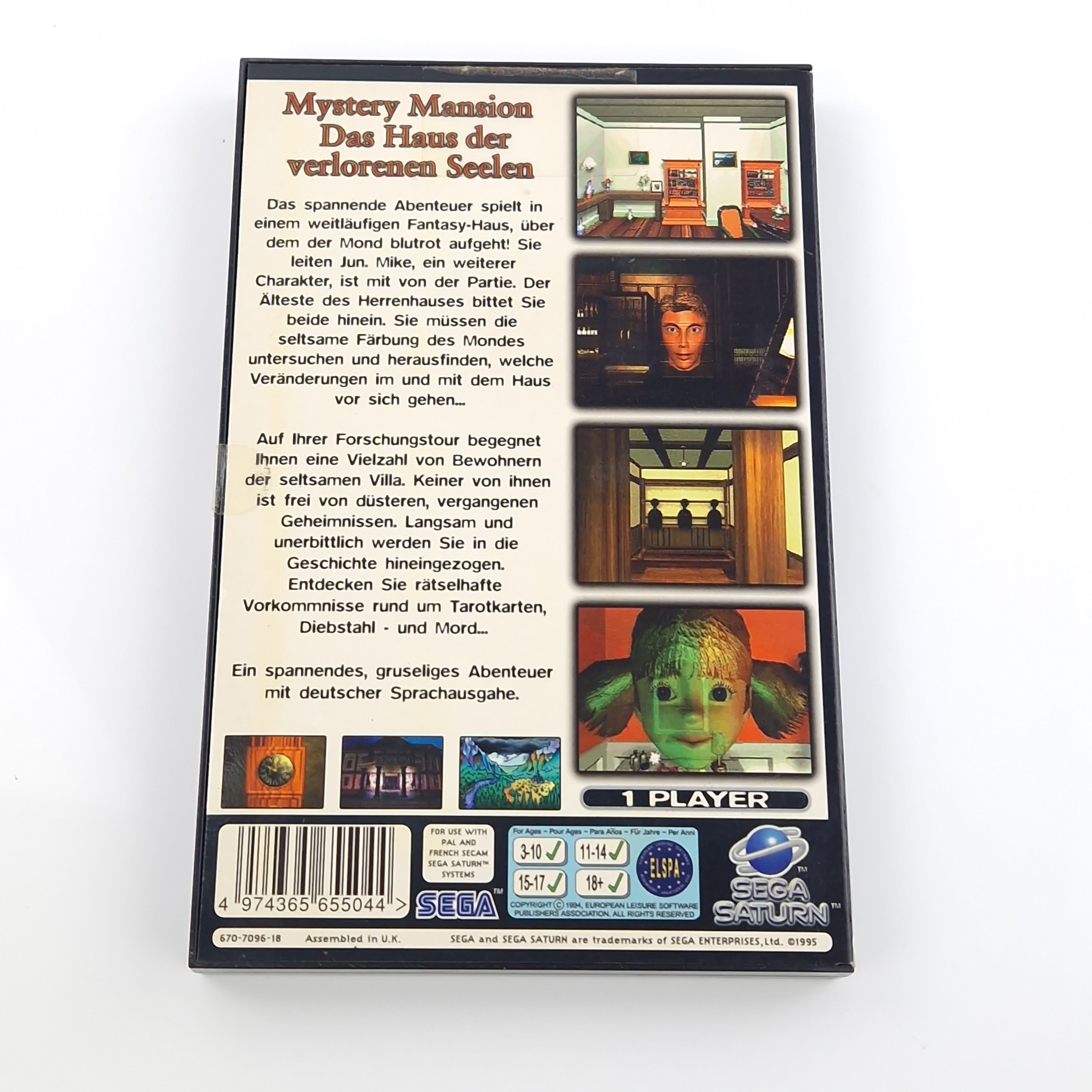 Sega Saturn Spiel – Mystery Mansion Das Haus der verlorenen Seelen OVP