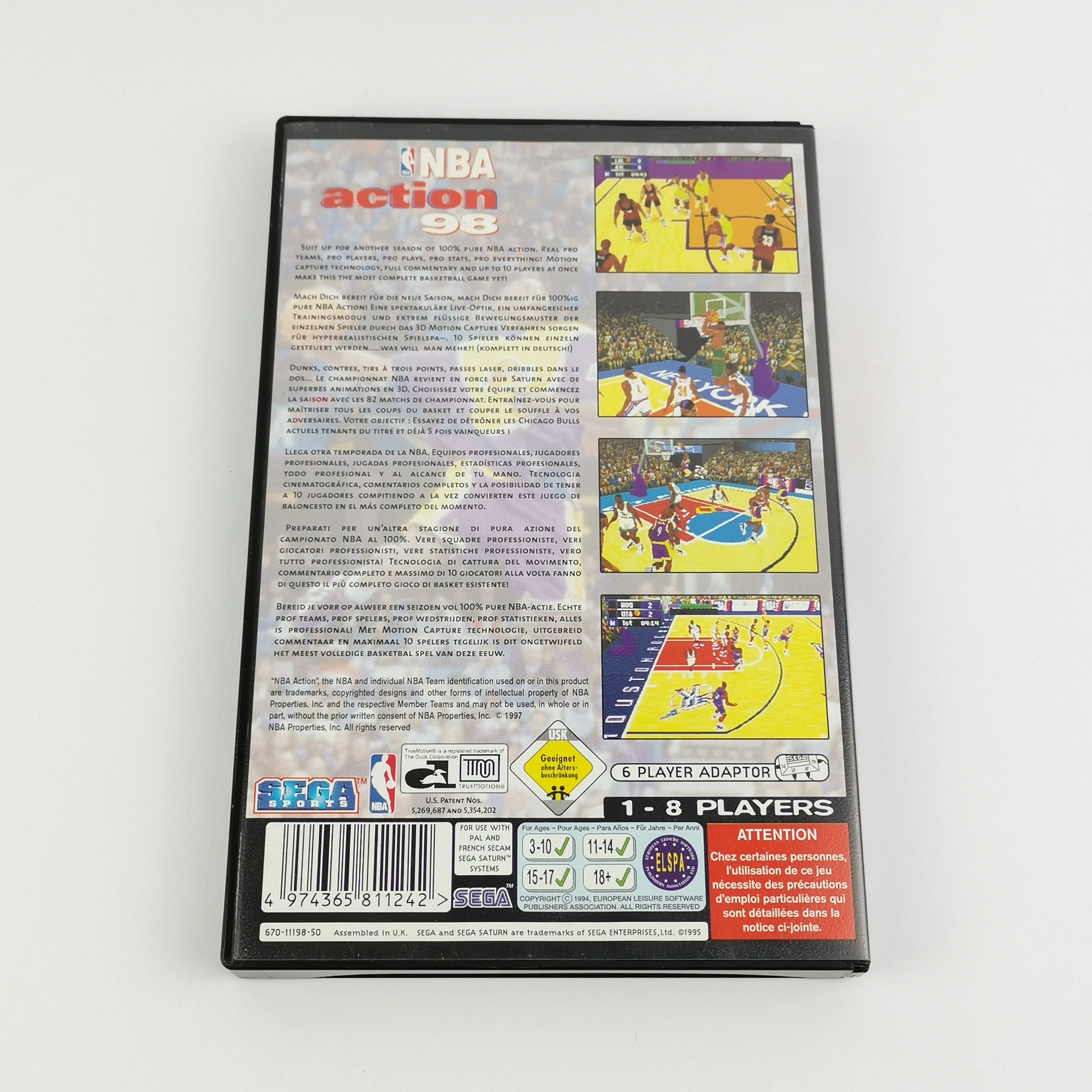 Sega Saturn Spiel – NBA Action 98 Basketball OVP PAL