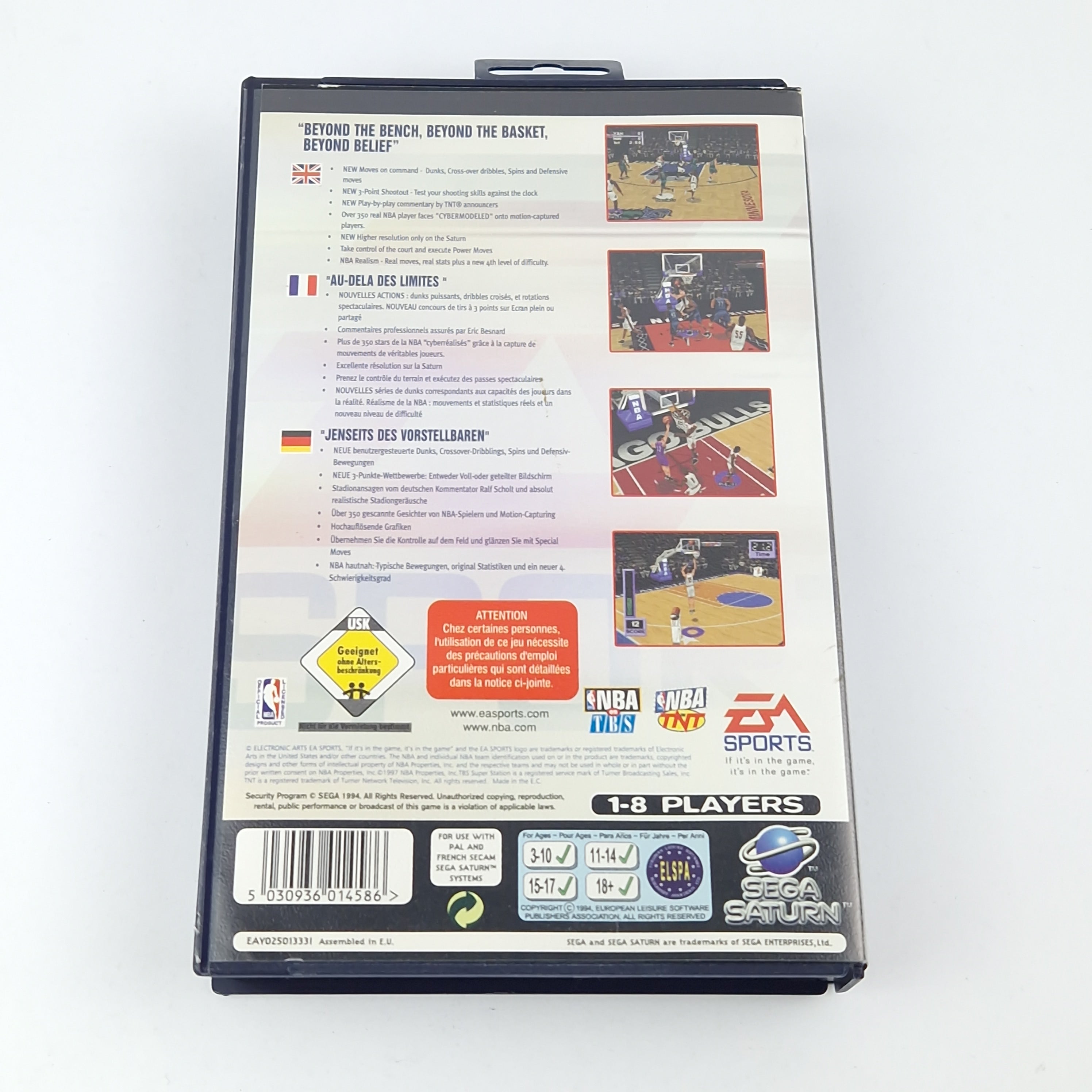 Sega Saturn Spiel – NBA Live 98 OVP PAL Basketball