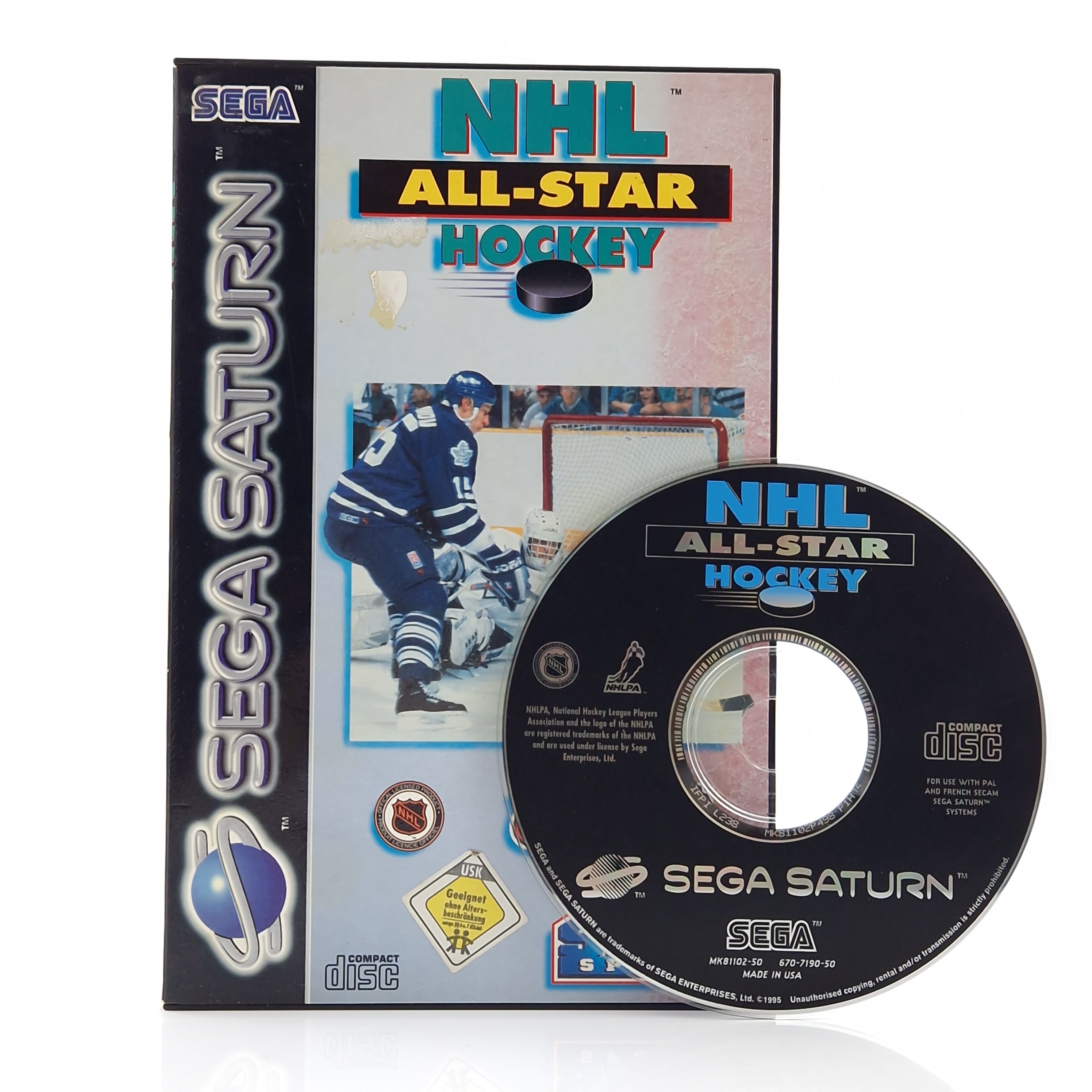 Sega Saturn Spiel – NHL All-Star Hockey CD OVP PAL