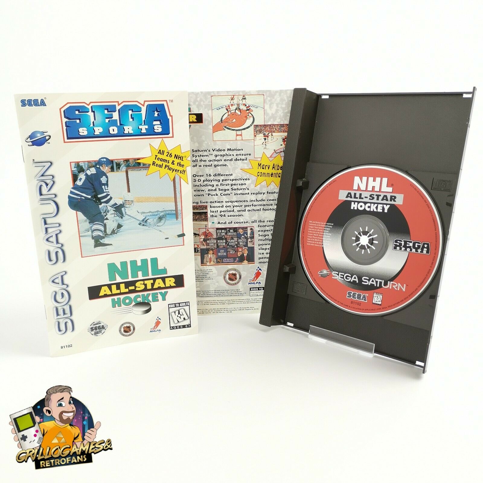 Sega Saturn Spiel – NHL All-Star Hockey (NTSC-USA)