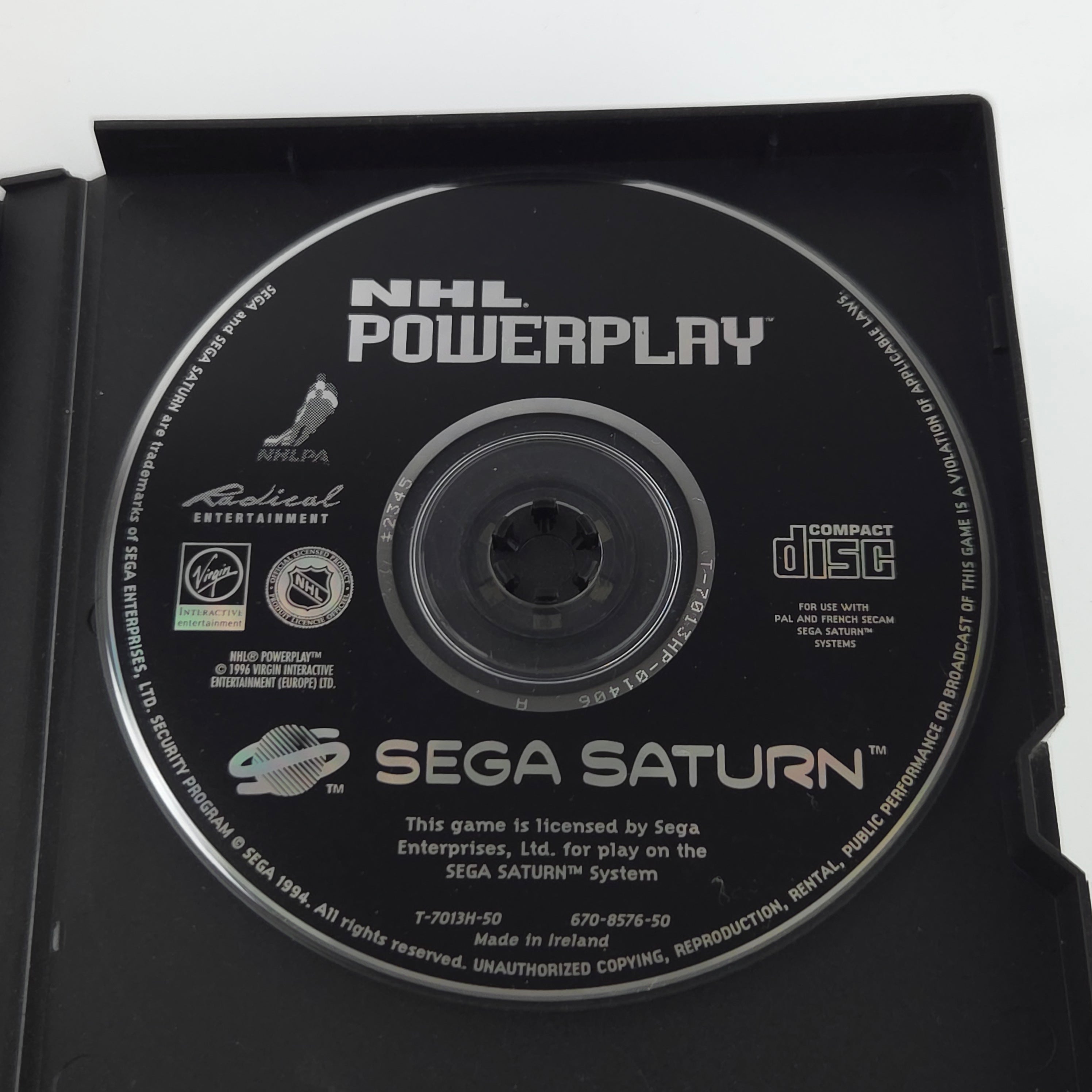 Sega Saturn Spiel – NHL Powerplay OVP PAL CIB
