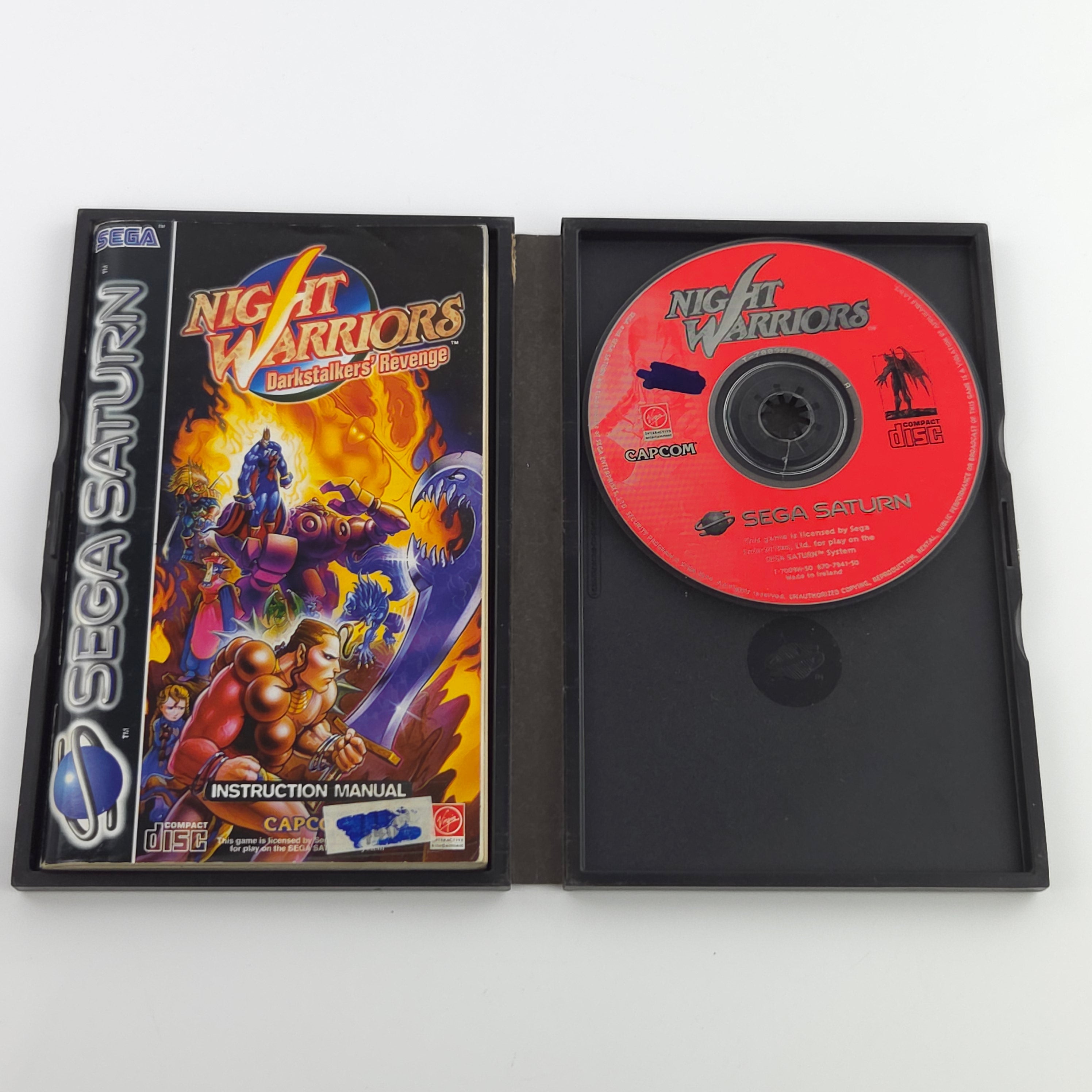 Sega Saturn Spiel – Night Warriors Darkstalkers DEFEKT