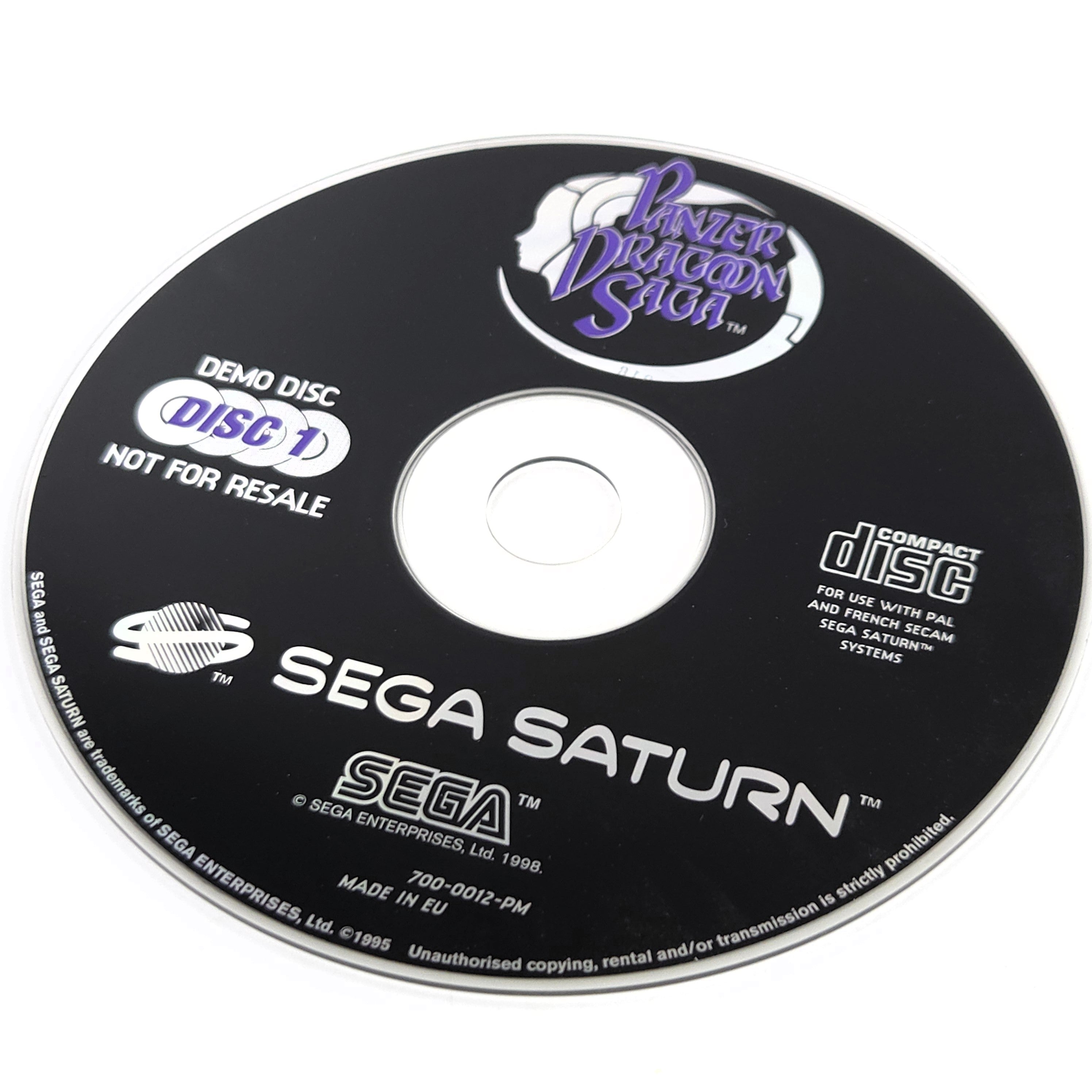 Sega Saturn Spiel Panzer Dragoon Saga Demo Disk 1 Promo