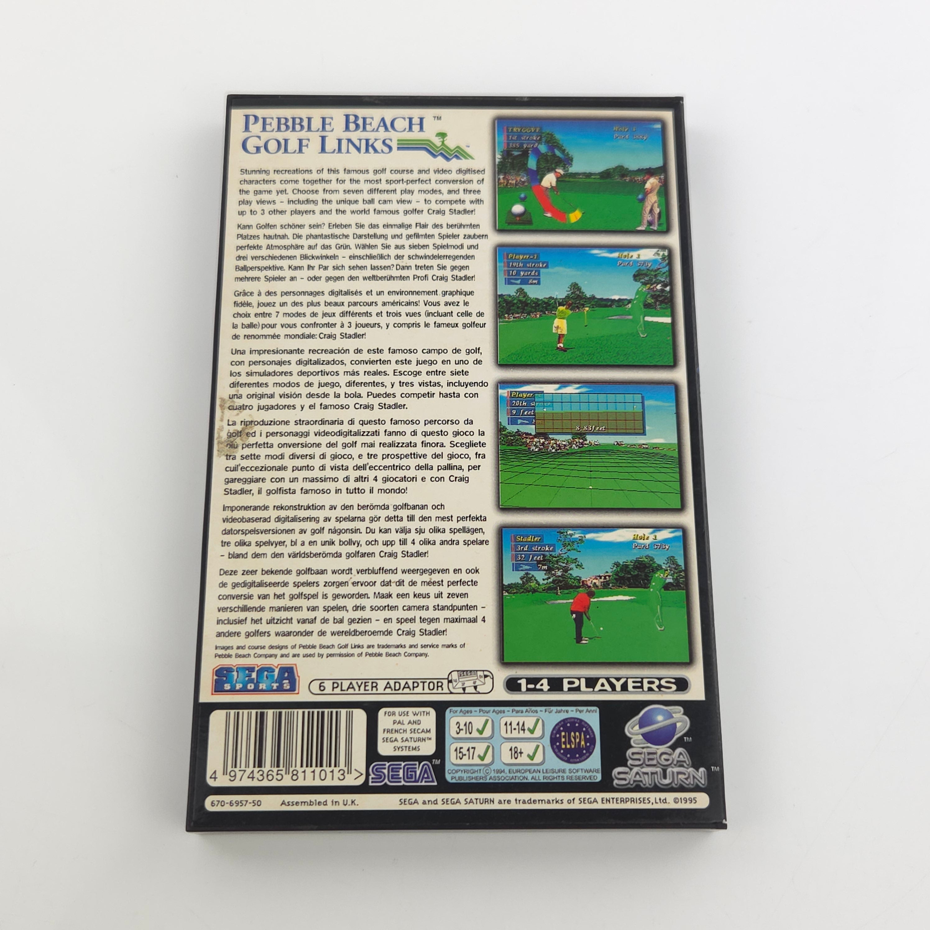 Sega Saturn Spiel – Pebble Beach Golf Links OVP PAL