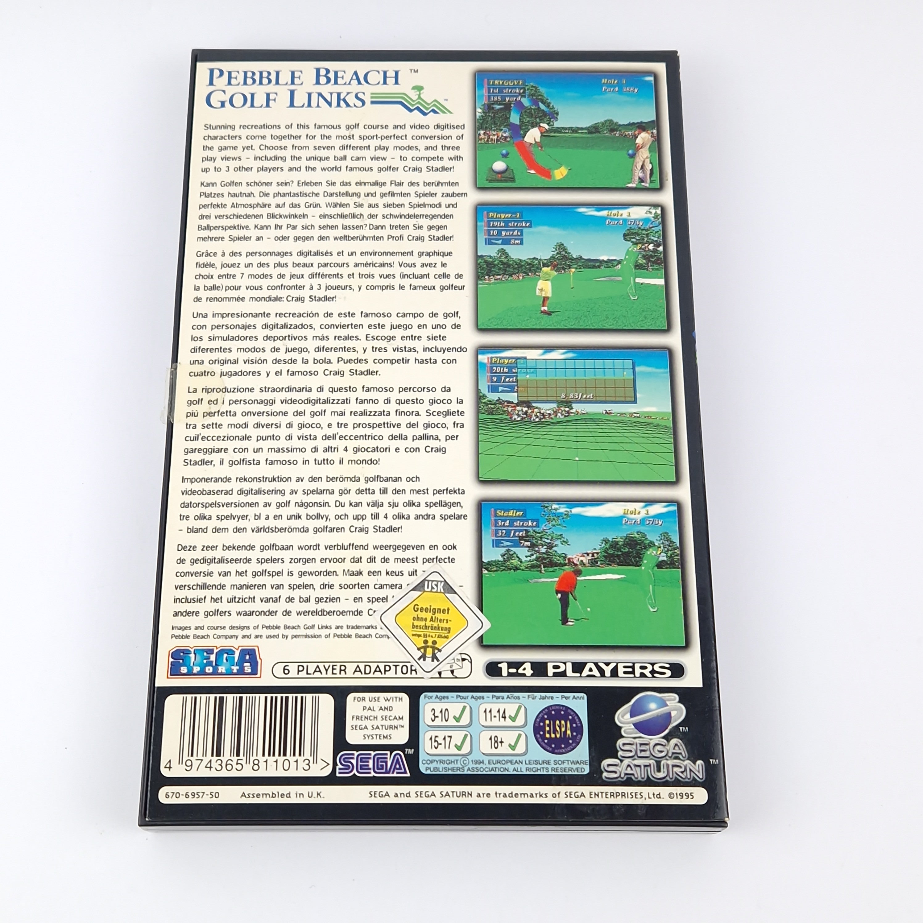 Sega Saturn Spiel – Pebble Beach Golf Links PAL OVP
