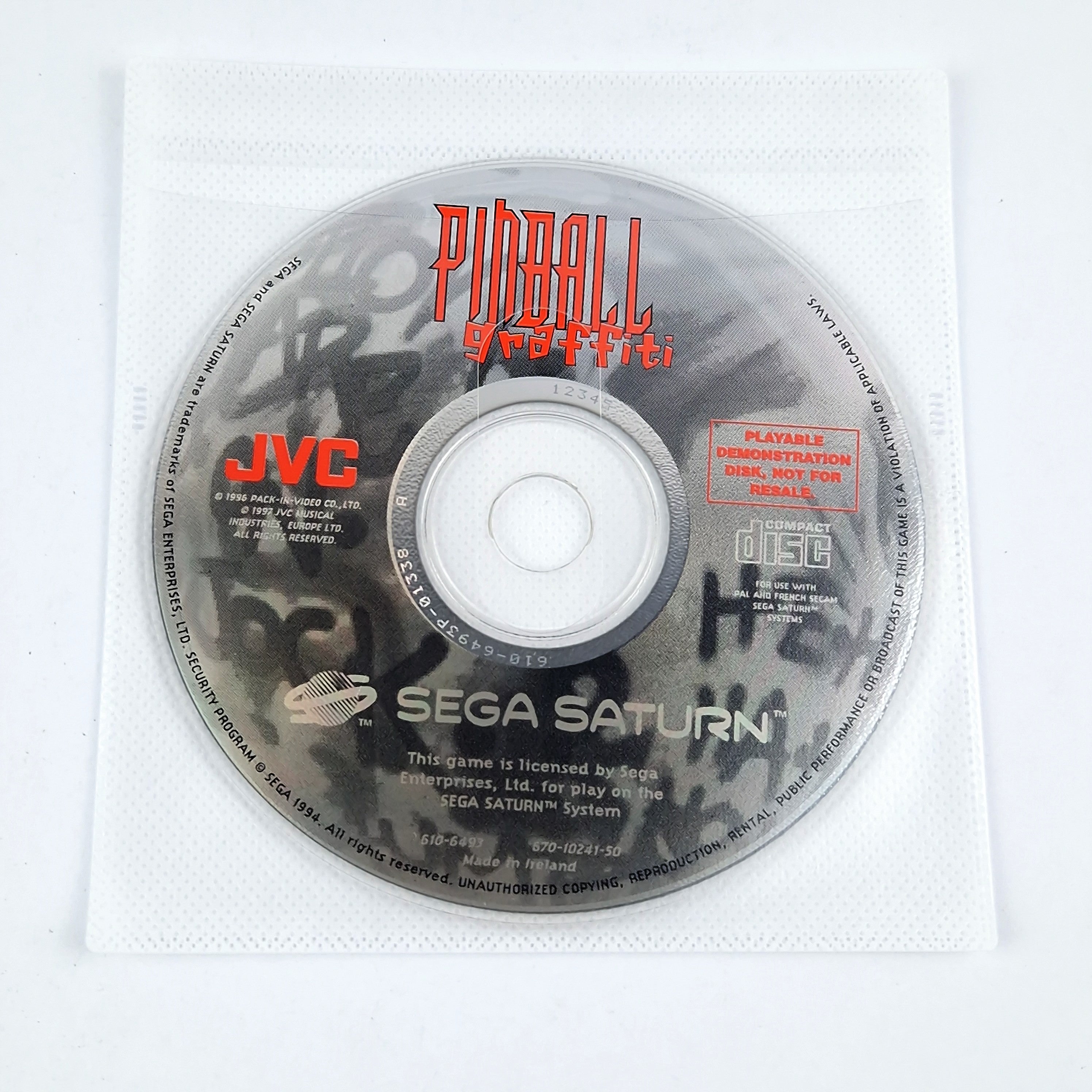 Sega Saturn Spiel: Pinball Graffiti - Nur CD DEMO Version Disc