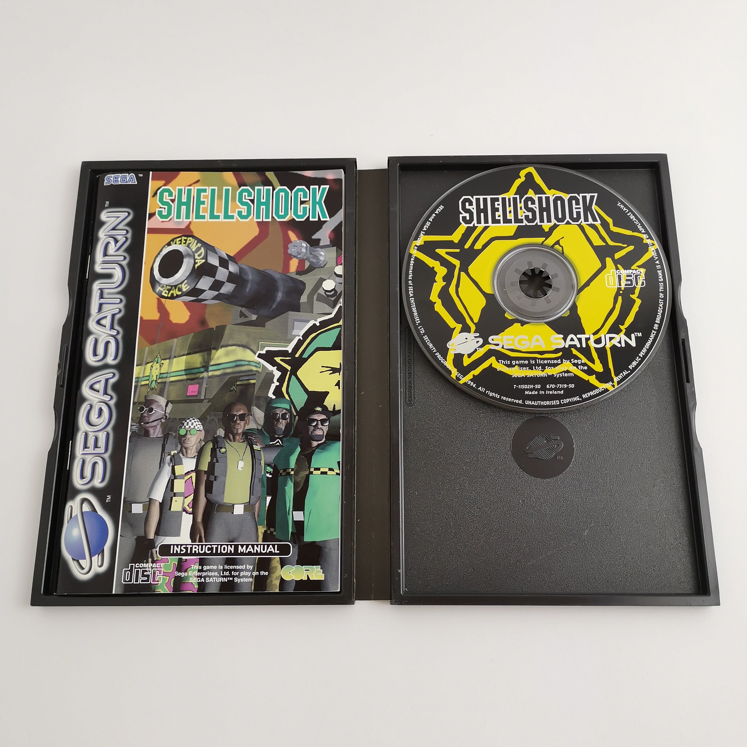 Sega Saturn Spiel: Shellshock in OVP & Anleitung - Core | PAL Version