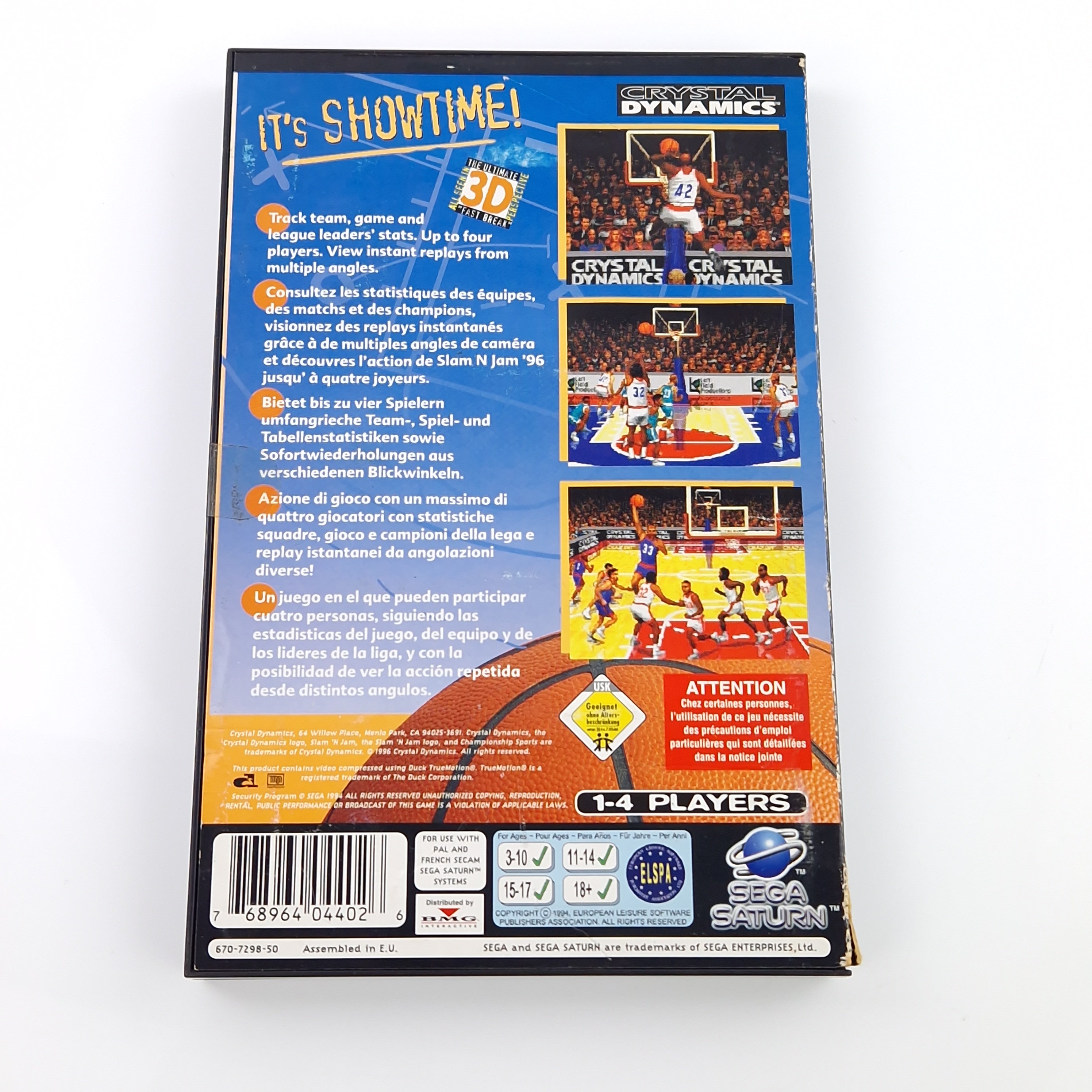 Sega Saturn Spiel – Slam N Jam 96 Basketball Game PAL OVP
