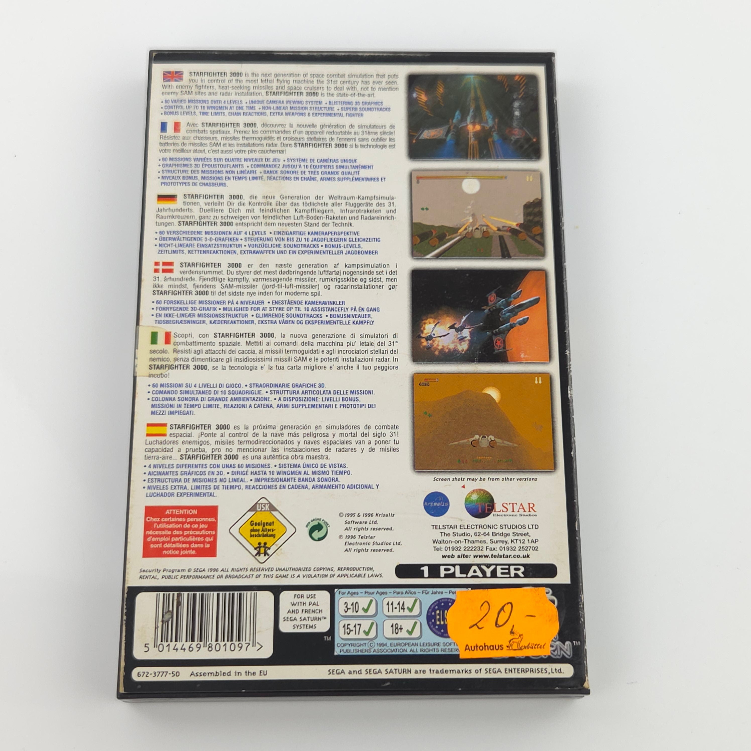 Sega Saturn Spiel – Starfighter 3000 OVP PAL CIB