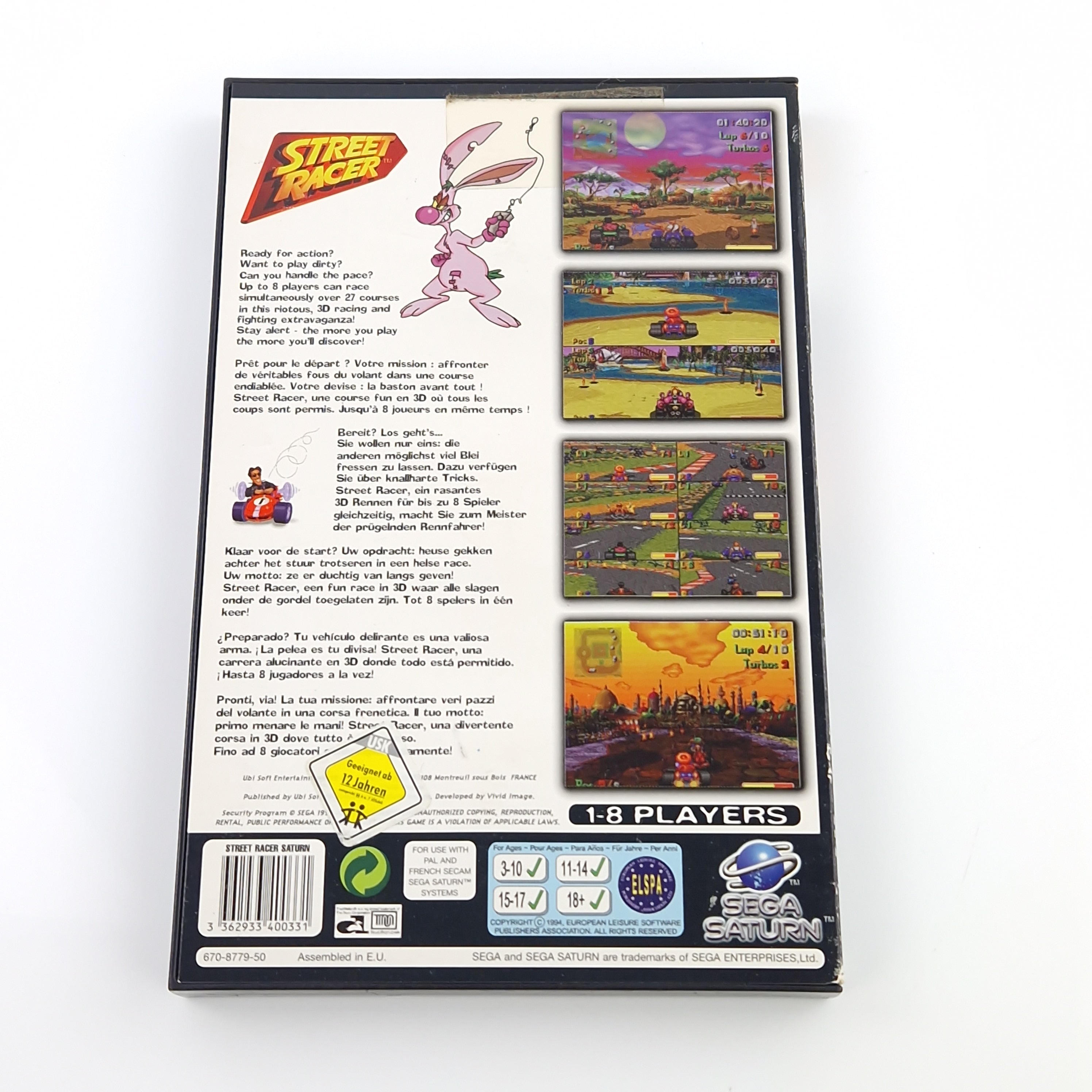 Sega Saturn Spiel – Street Racer CD Anleitung OVP PAL