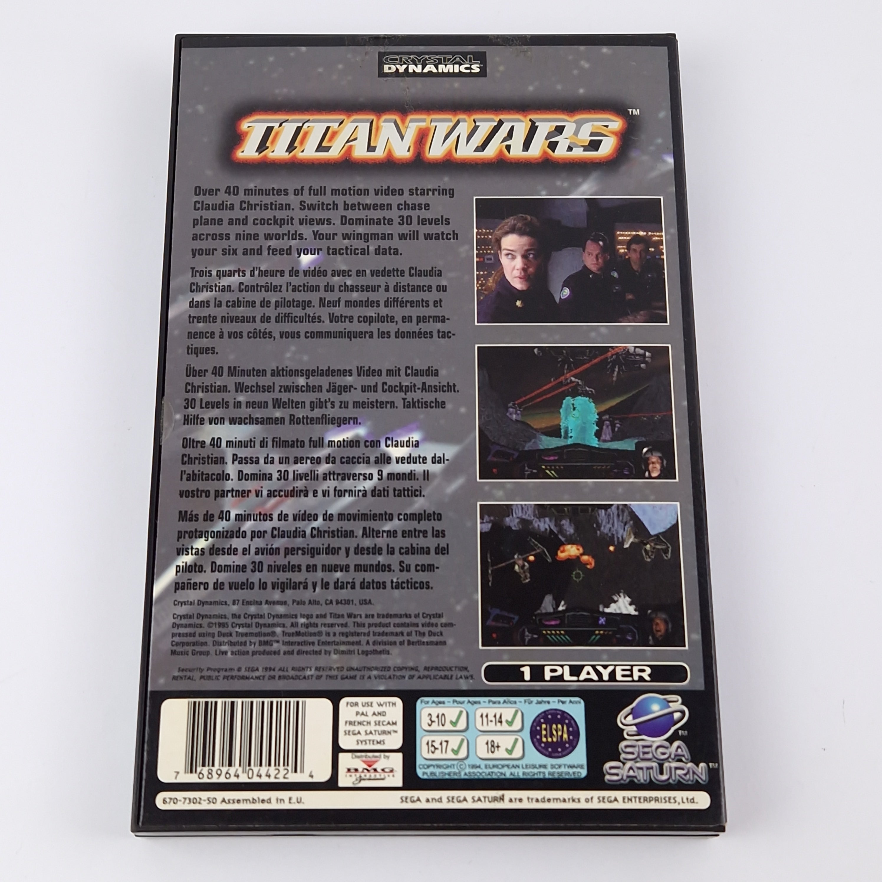 Sega Saturn Spiel – Titan Wars OVP Anleitung PAL CD