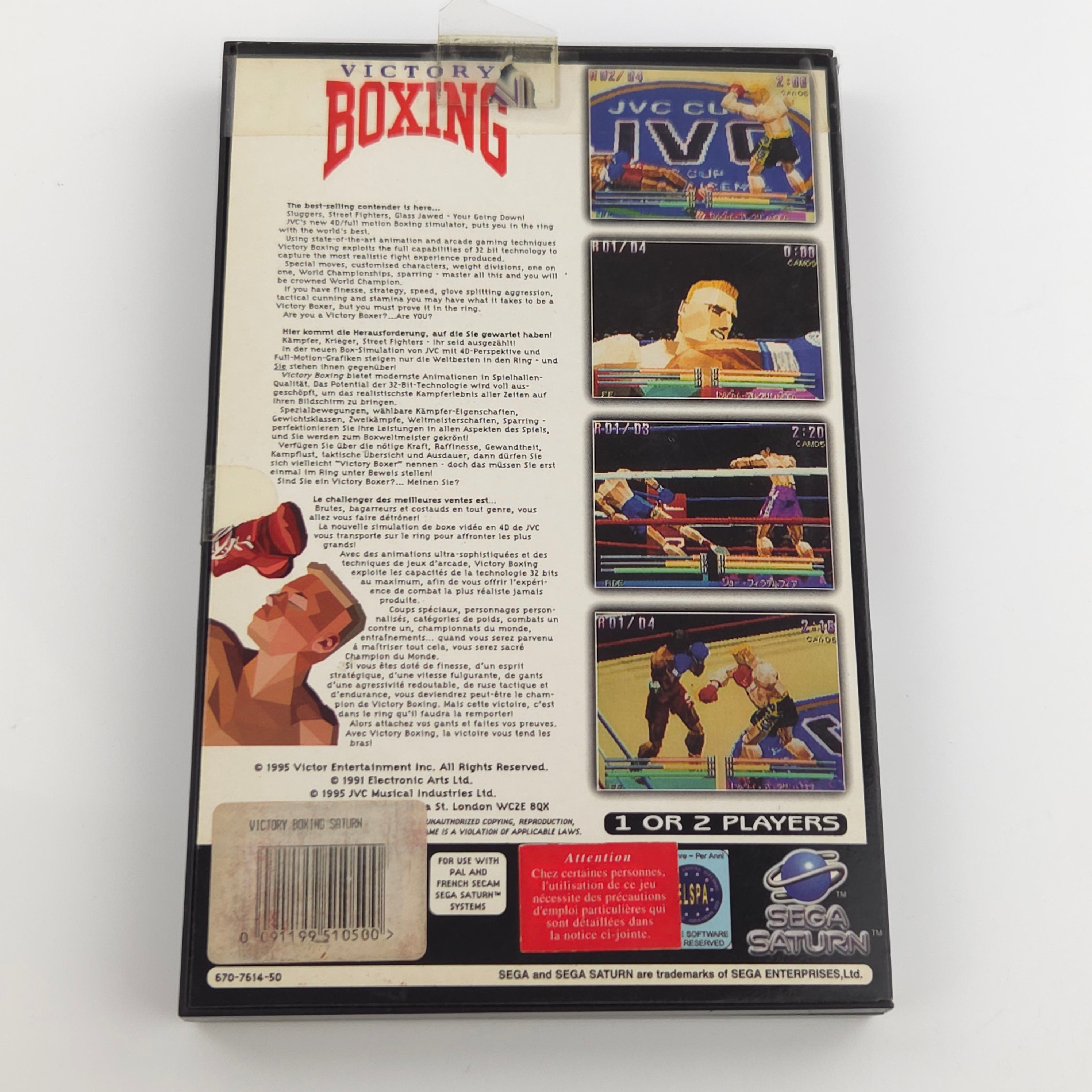 Sega Saturn Spiel – Victory Boxing OVP PAL