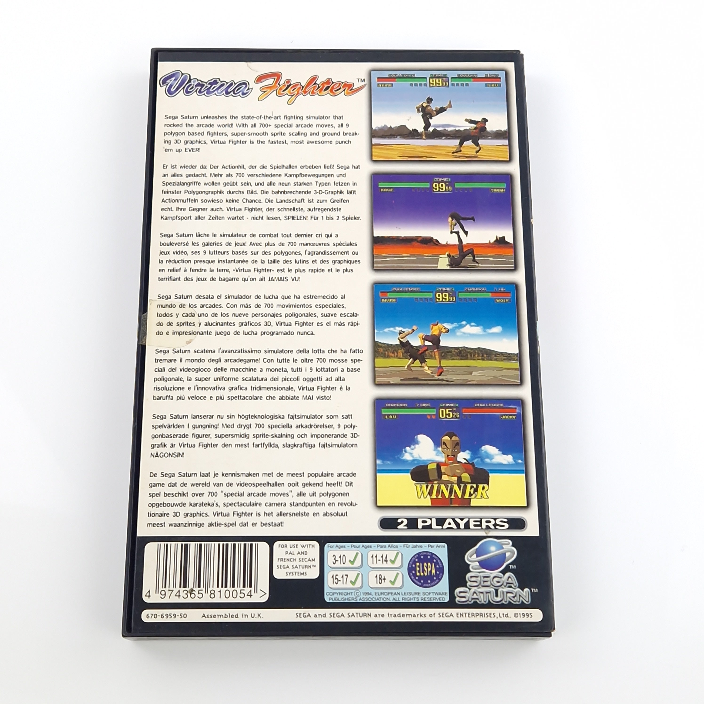 Sega Saturn Spiel – Virtua Fighter OVP PAL Beat em Up