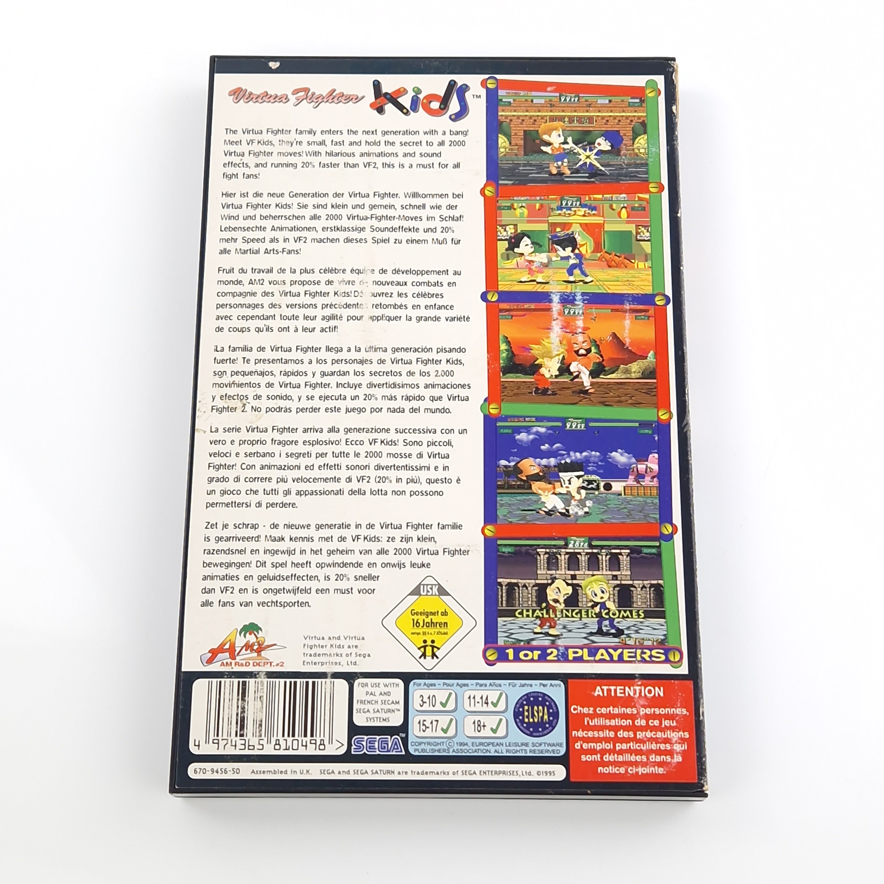 Sega Saturn Spiel – Virtua Fighter Kids (PAL OVP)
