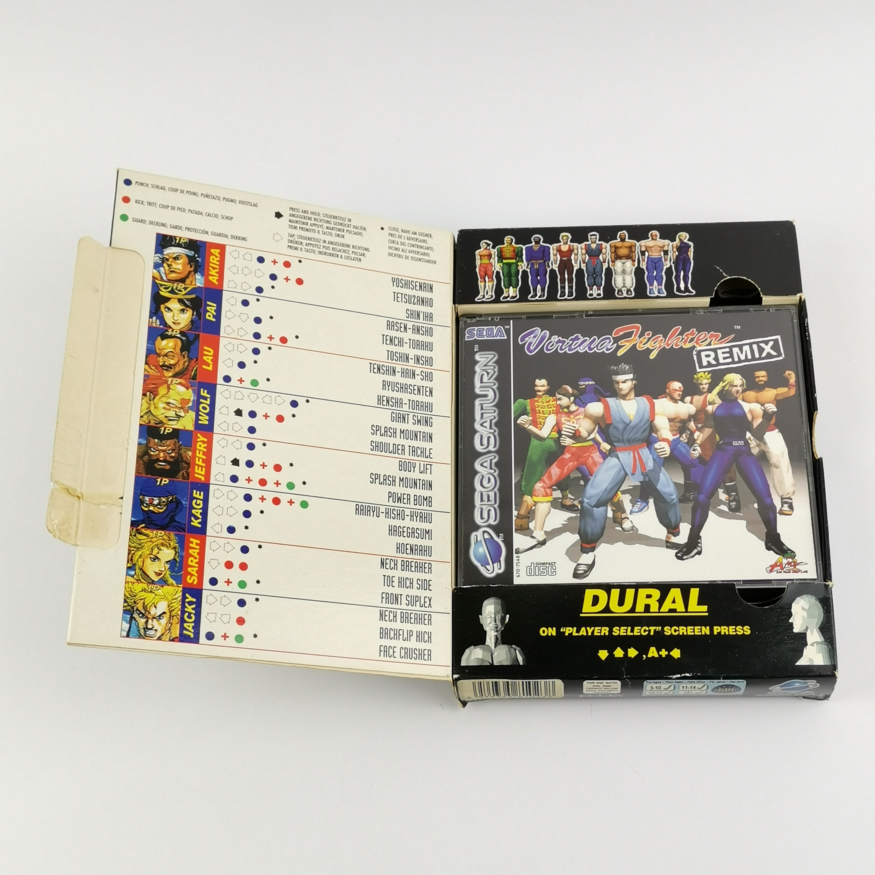 Sega Saturn Spiel – Virtua Fighter Remix OVP PAL