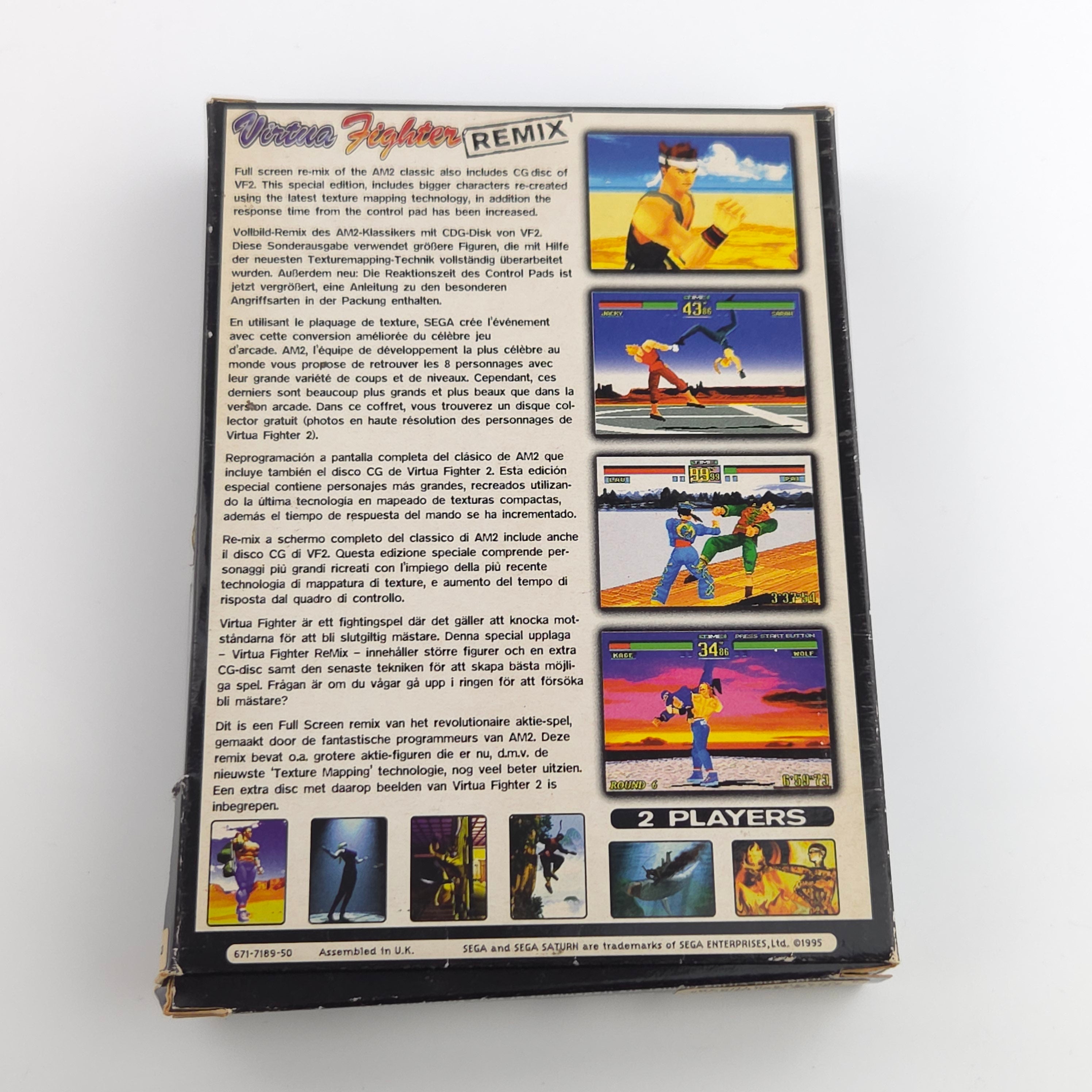 Sega Saturn Spiel – Virtua Fighter Remix + Soundtrack PAL